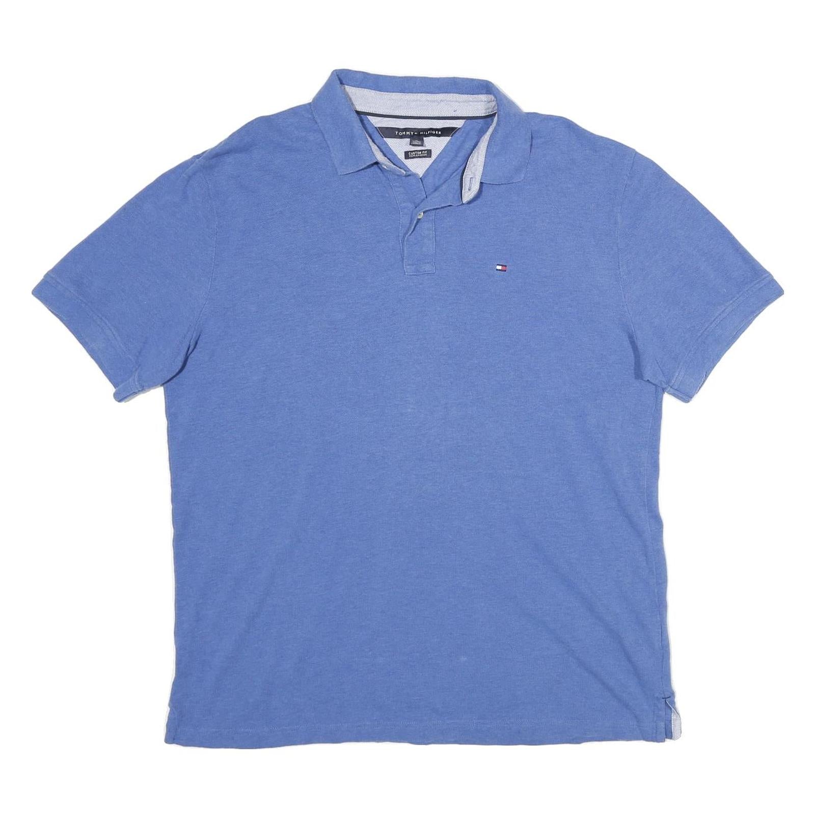 TOMMY HILFIGER Mens Blue Polo Shirt XL Cotton Short Sleeve Plain Sailing Cat Refurbished - N/A refurbished available on Cerqular