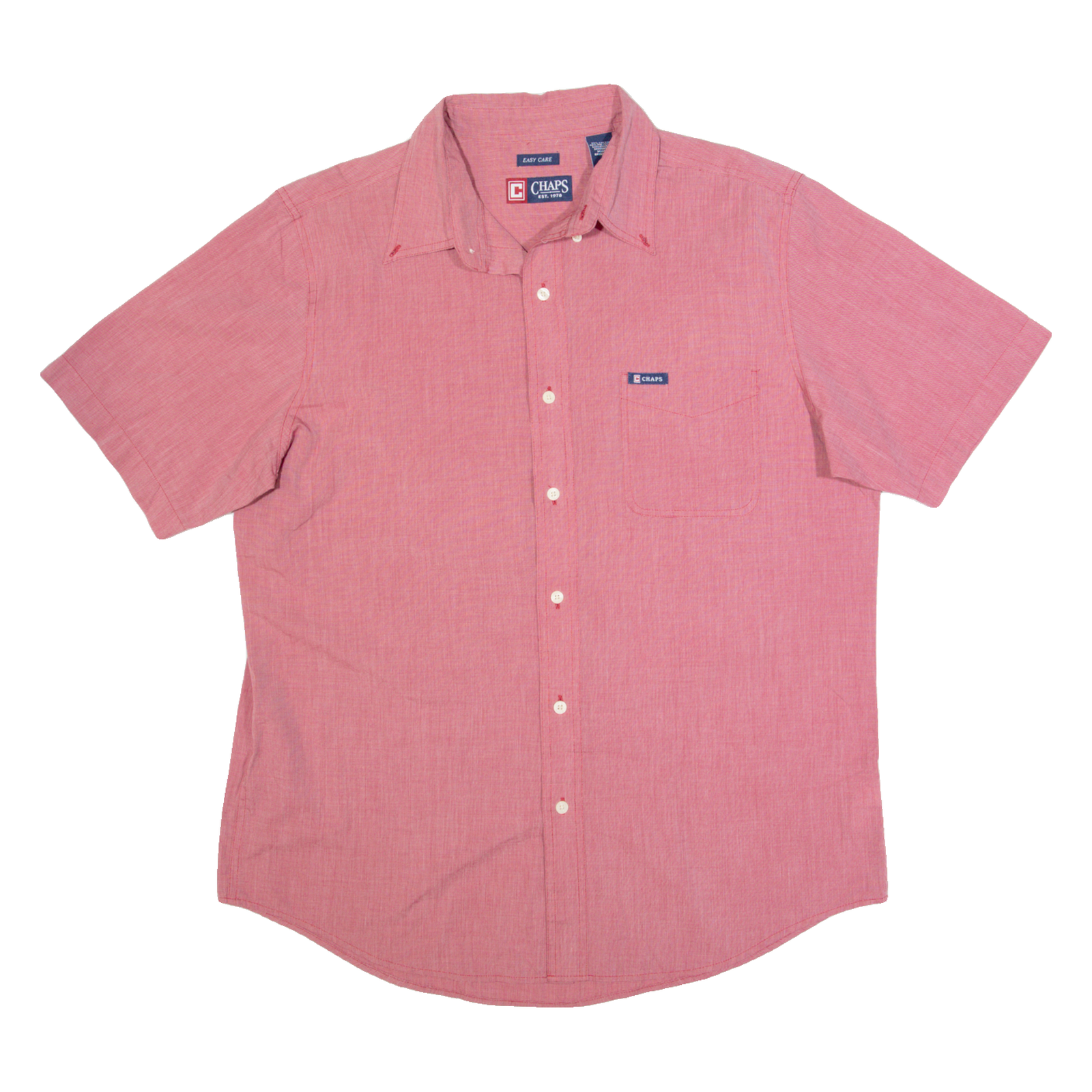 CHAPS Mens Plain Shirt Red L Refurbished - N/A refurbished available on Cerqular