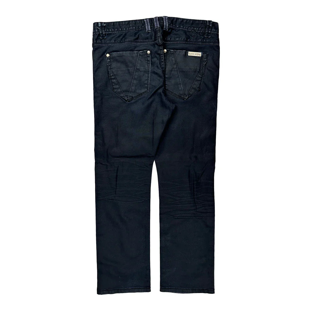 Elan Vital Jeans - 38W 30L Black Cotton Refurbished - Thrifted (note: this is a term often used to describe second- refurbished available on Cerqular