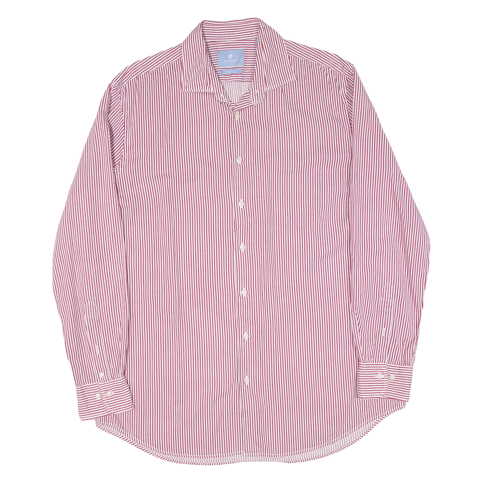 PIERRE CARDIN Slim Fit Mens Shirt Red Striped Long Sleeve XL Refurbished - N/A refurbished available on Cerqular