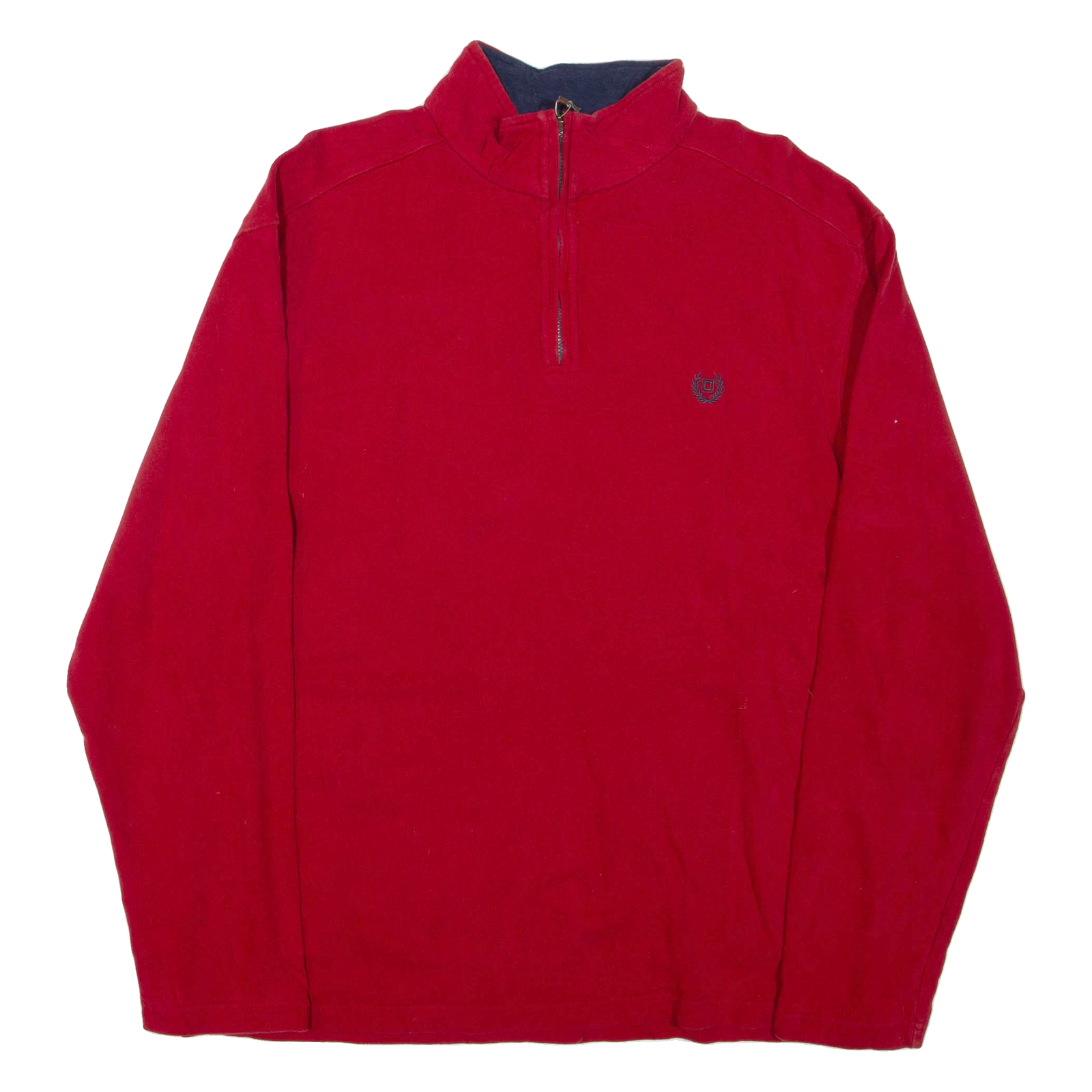 CHAPS Mens Sweatshirt Red 1/4 Zip L Refurbished - N/A refurbished available on Cerqular