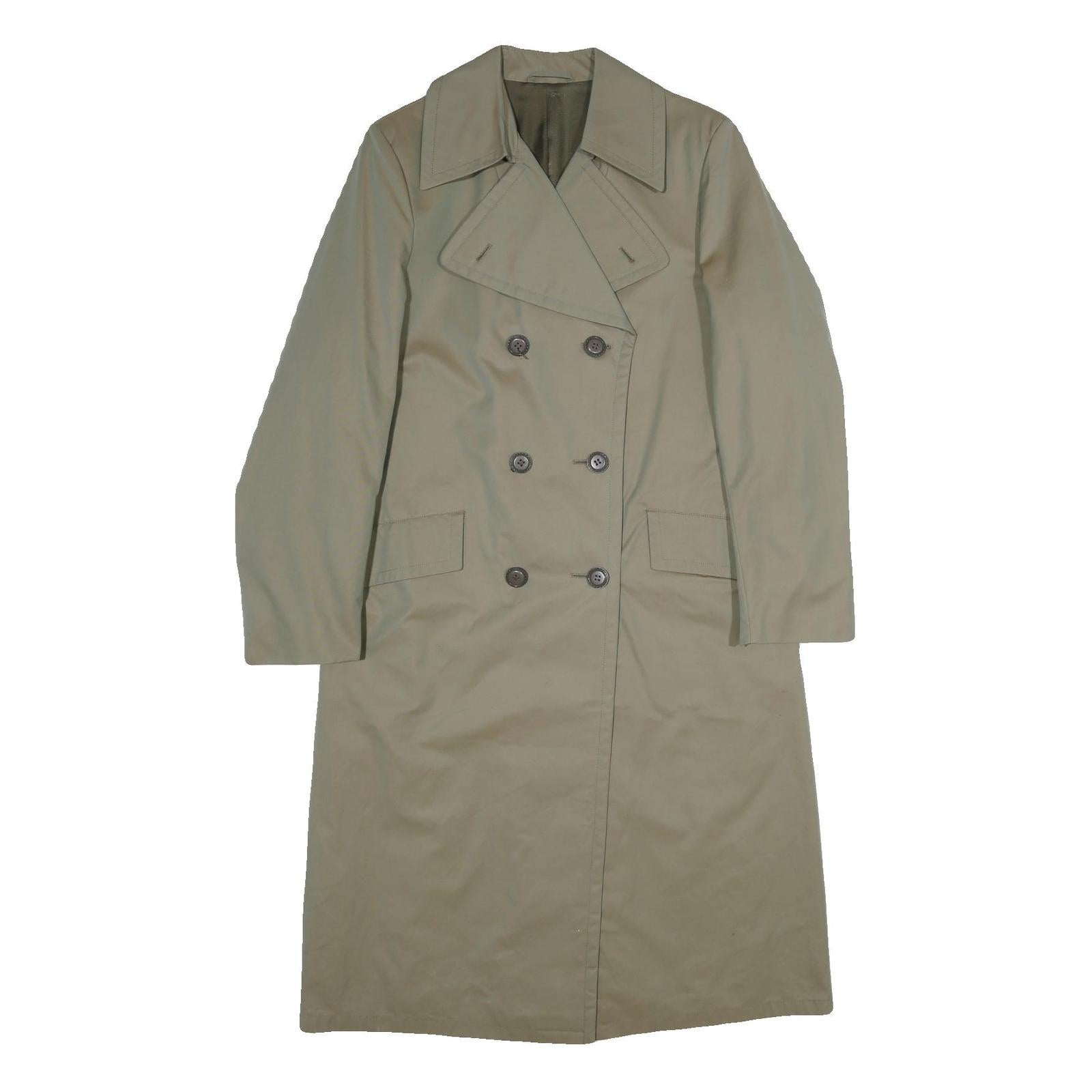 PKZ Womens Beige Cotton Classic Trench Jacket S Button Closure Long Sleeve Refurbished - N/A refurbished available on Cerqular