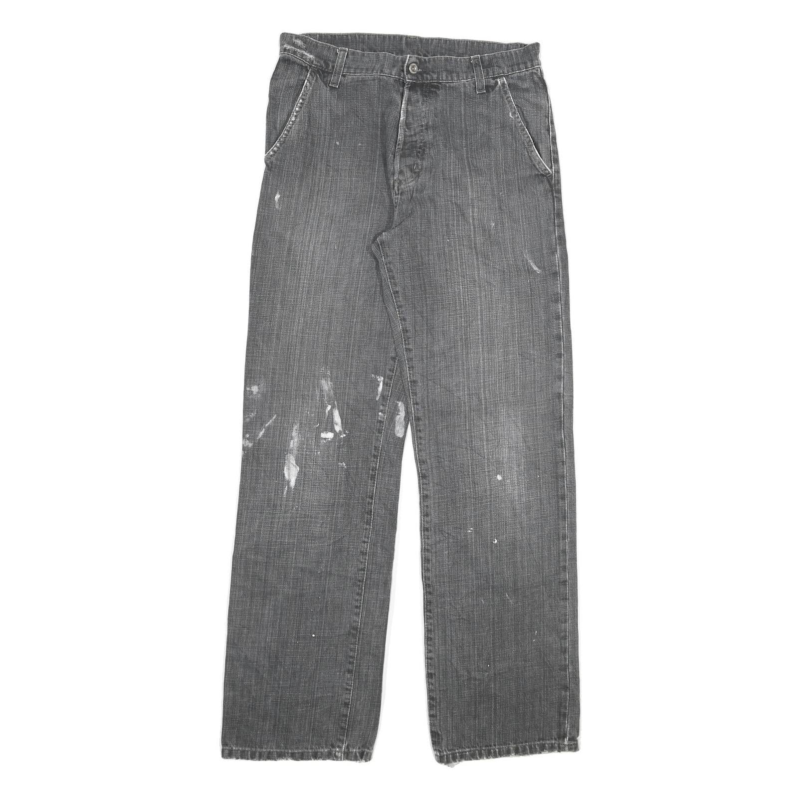 CARHARTT Mens Regular Fit Denim Jeans Grey W30 L32 Distressed Paint Splatter Refurbished - N/A refurbished available on Cerqular