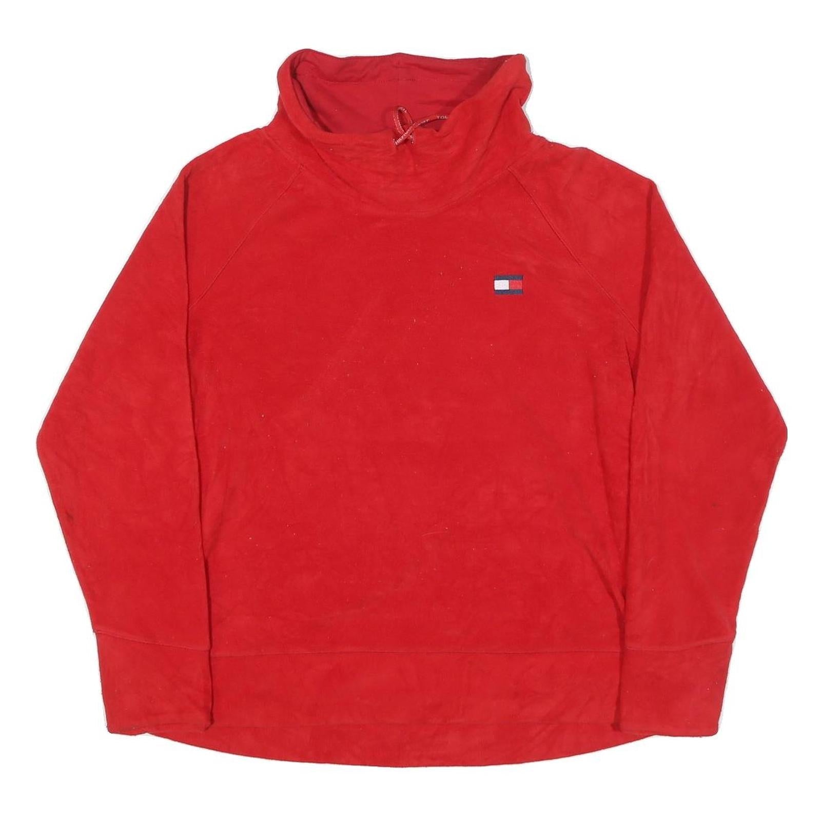 TOMMY HILFIGER Womens Red Patterned Jumper Roll Neck Basic Knit XL Casual Refurbished - N/A refurbished available on Cerqular