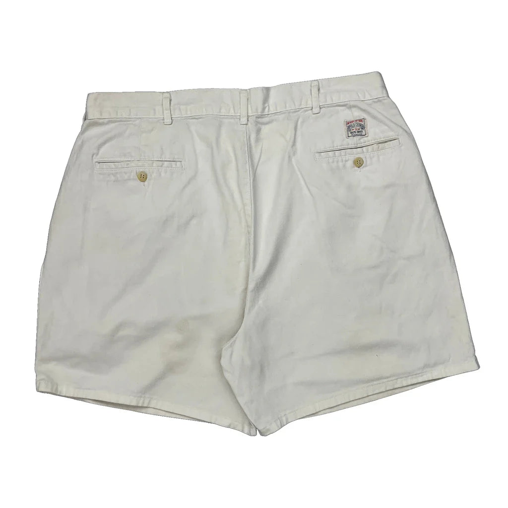 Buy Ralph Lauren Shorts - 36W 7L White Cotton Refurbished - $33.49 Ralph Lauren Shorts - 36W 7L White Cotton Refurbished - Thrifted (note: this is a term often used to describe second- refurbished available on Cerqular