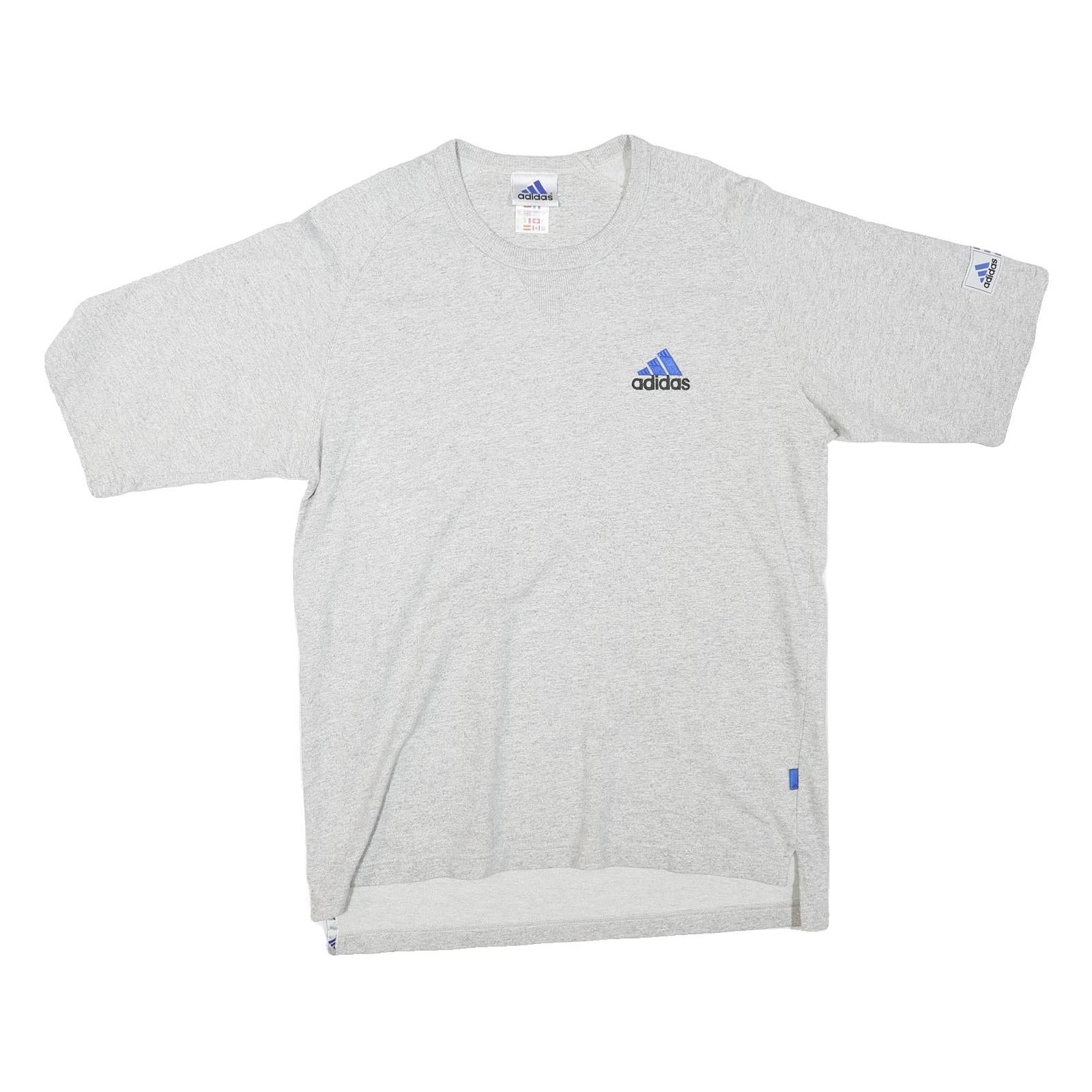 ADIDAS Mens Grey Graphic T-Shirt M Short Sleeve Crew Neck Cotton Blend Casual Refurbished - N/A refurbished available on Cerqular