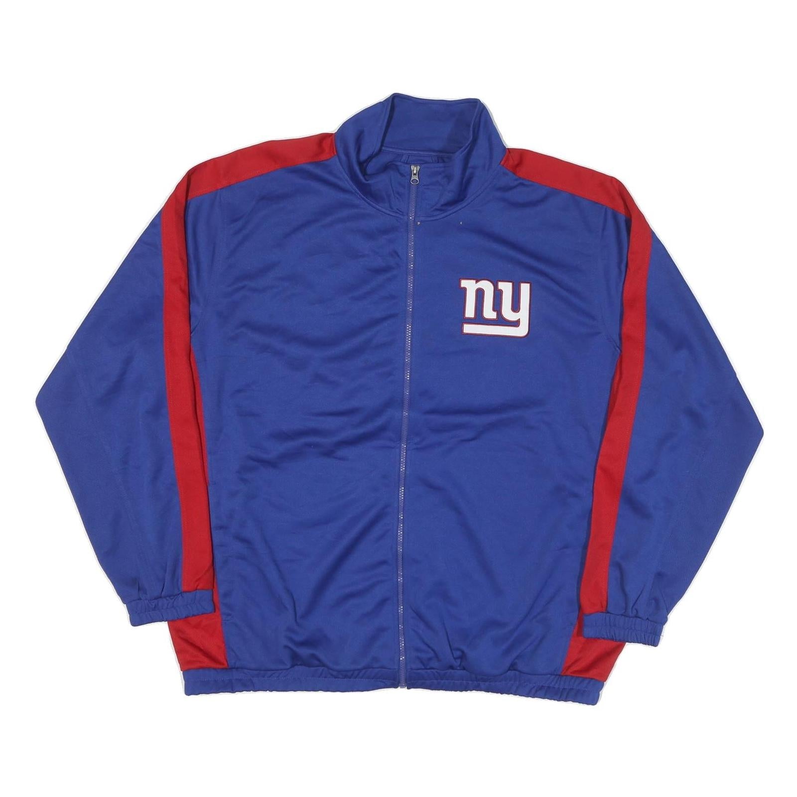 NFL Mens Blue & Red Giants Zip Polyester Blend Jacket 2XL Sportswear Teamwear Refurbished - N/A refurbished available on Cerqular