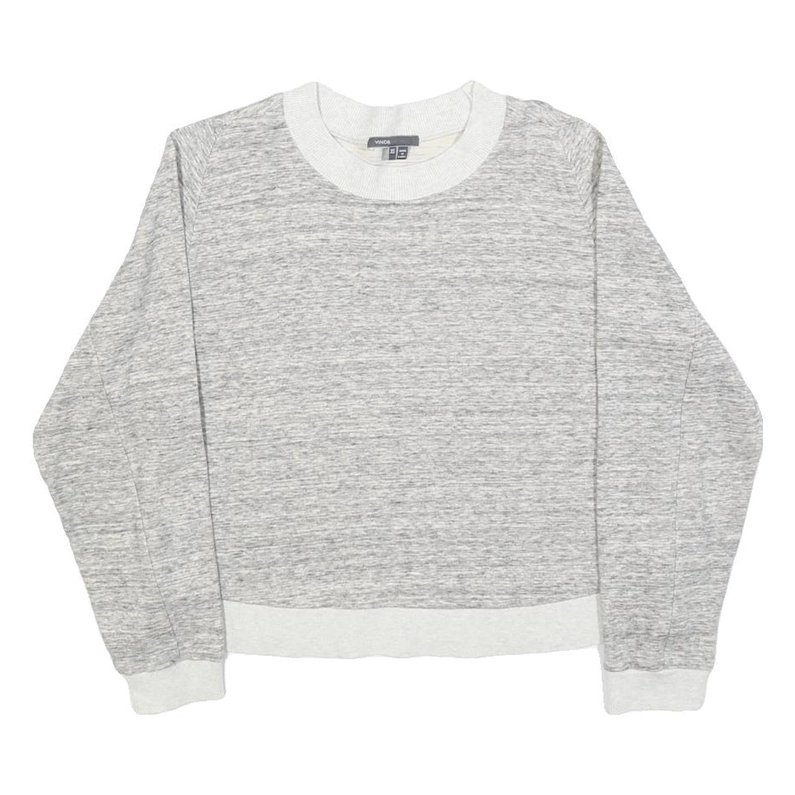 VINCE Womens Grey Sweatshirt XS Crew Neck Cotton Blend Pullover Lightweight Refurbished - N/A refurbished available on Cerqular