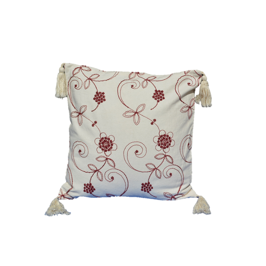 Artisanal Hand Embroidered Home Decor Cotton Throw Pillow Refurbished - N/A refurbished available on Cerqular