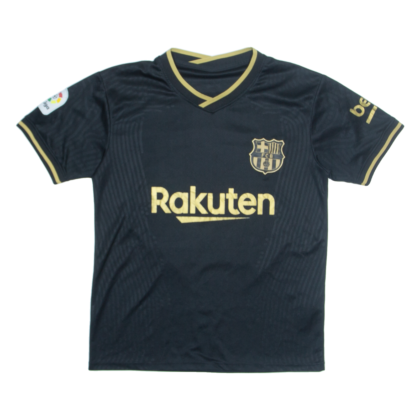 FC Barcelona Mens Football Shirt Jersey Black V-Neck S Refurbished - N/A refurbished available on Cerqular