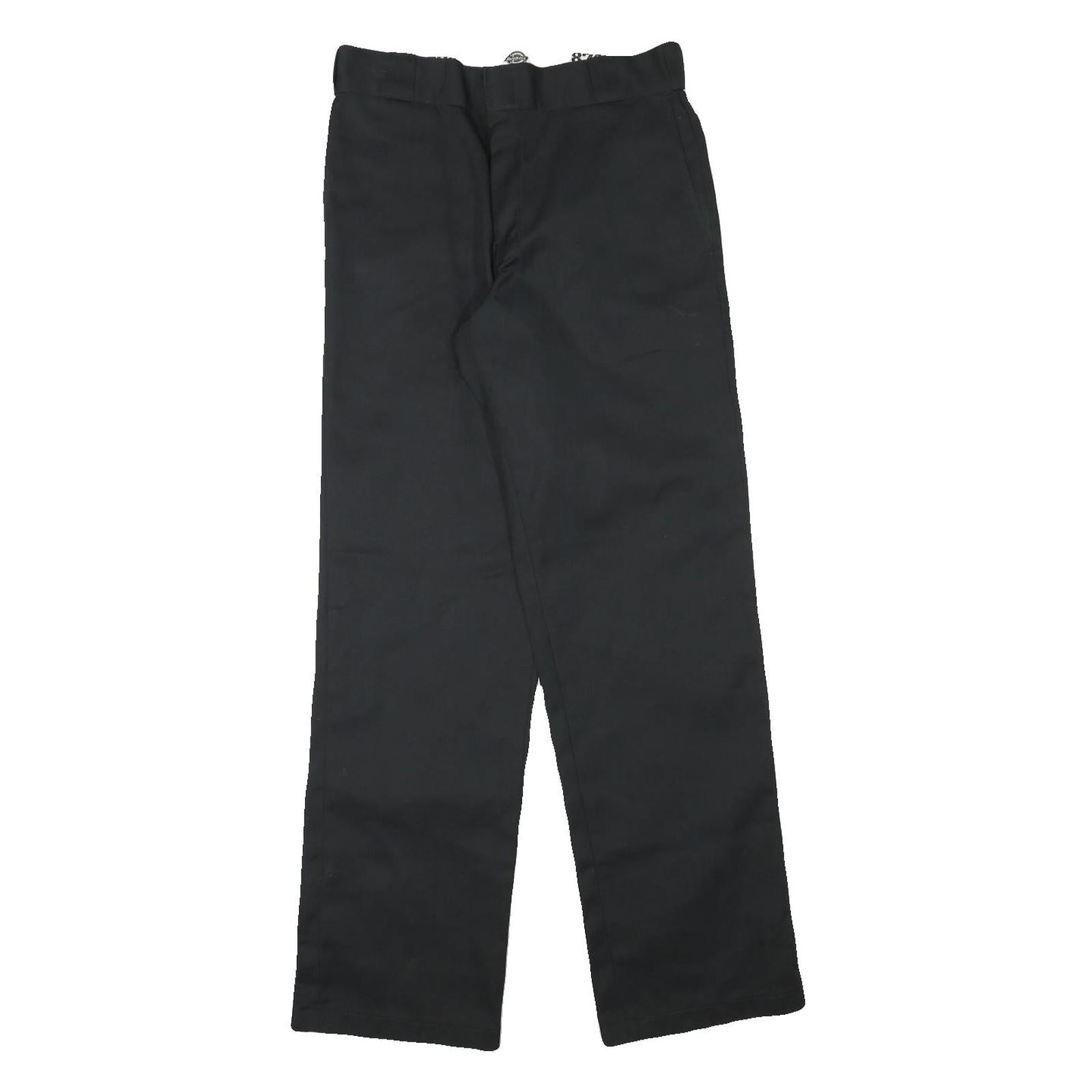 DICKIES Mens Cotton Blend Black Regular Straight Trousers W30 L31 Workwear Zip Refurbished - N/A refurbished available on Cerqular
