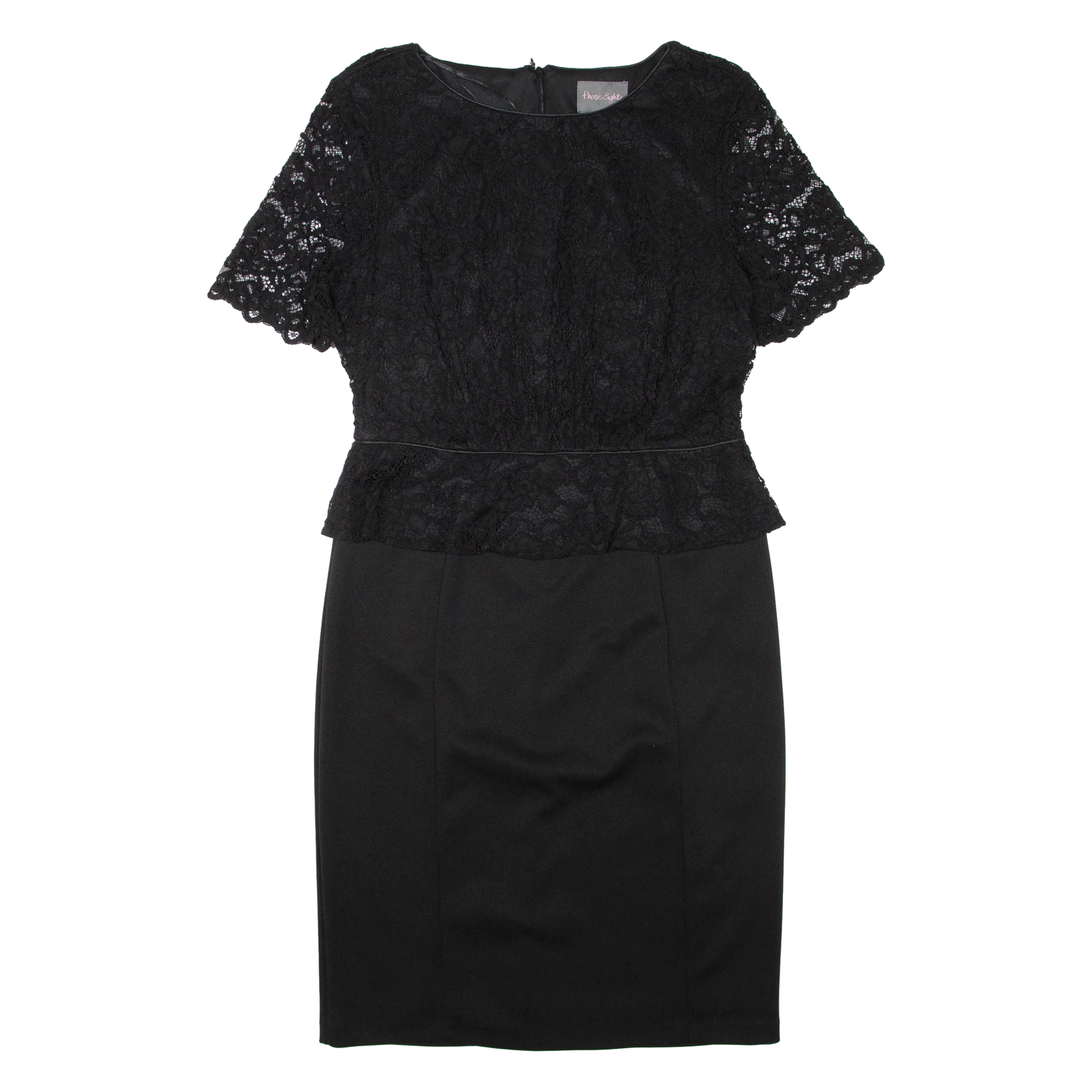 PHASE EIGHT Womens Pencil Dress Black Short Sleeve Knee Length L Refurbished - N/A refurbished available on Cerqular