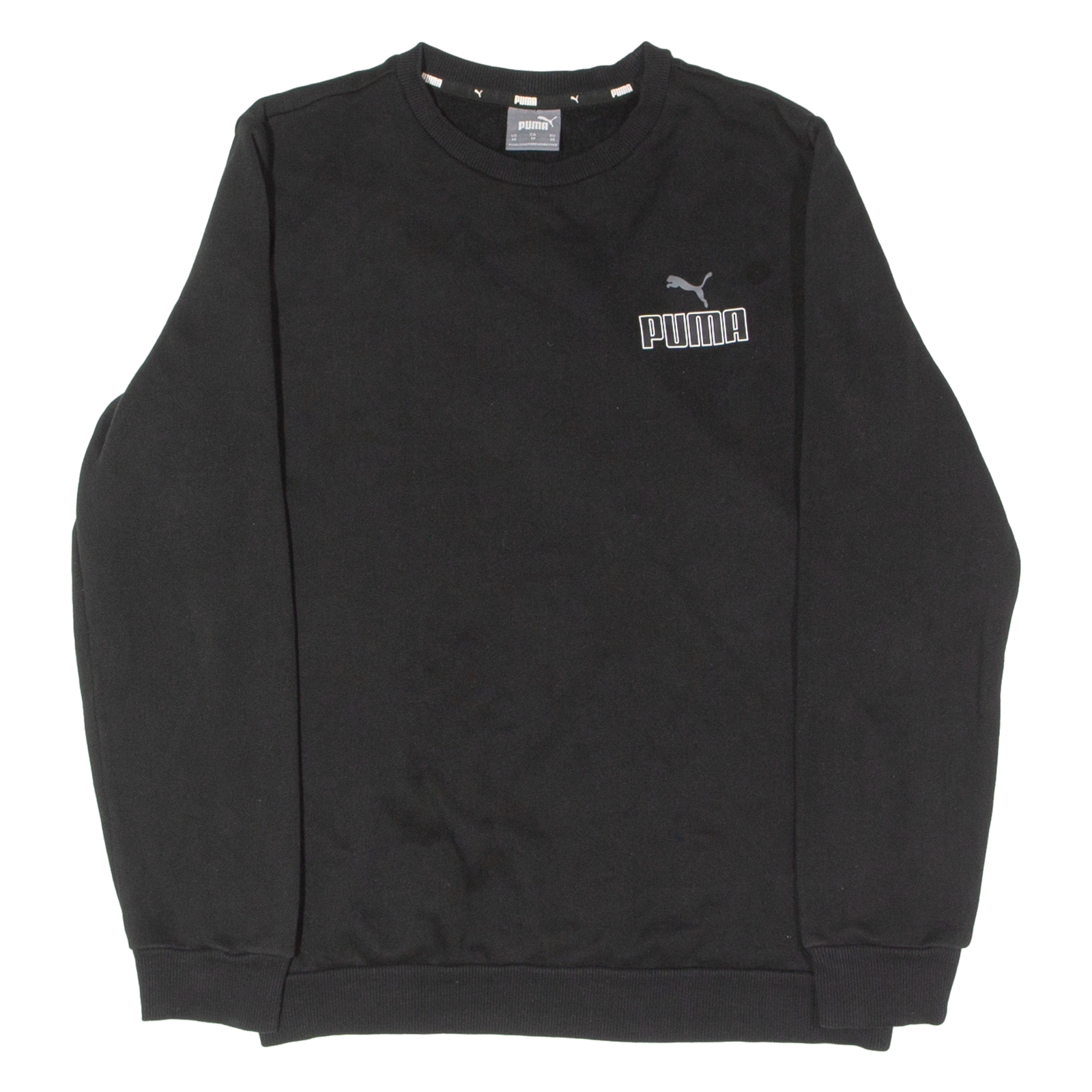 PUMA Mens Sweatshirt Black Crew Neck XS Refurbished - N/A refurbished available on Cerqular