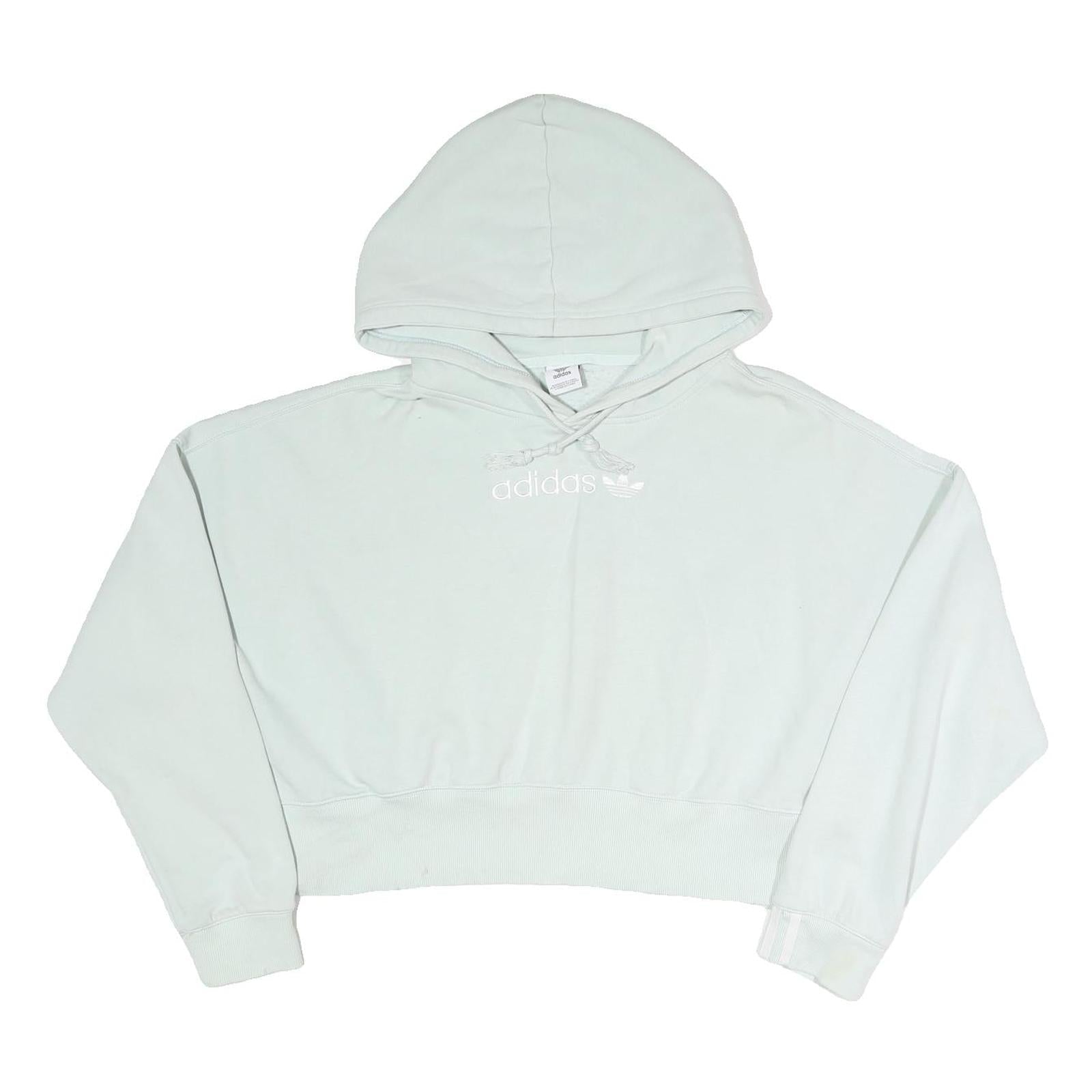 Buy ADIDAS Womens White Cropped Hoodie L Casual Cotton Blend Pullover Refurbished - $29.89 ADIDAS Womens White Cropped Hoodie L Casual Cotton Blend Pullover Refurbished - N/A refurbished available on Cerqular