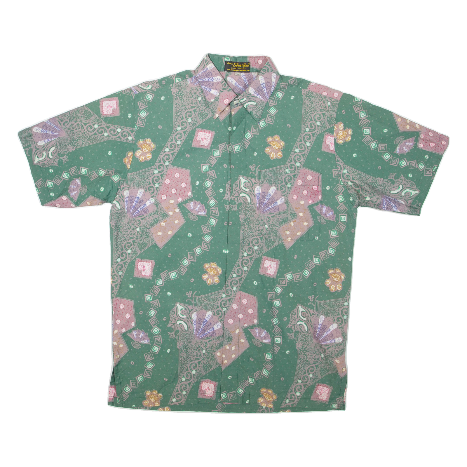 Buy Mens Shirt Green Crazy Pattern M Refurbished - $18.19 Mens Shirt Green Crazy Pattern M Refurbished - N/A refurbished available on Cerqular