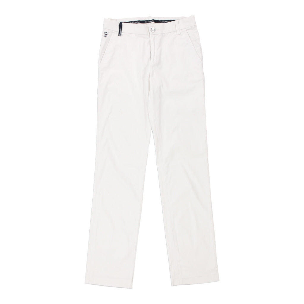 Buy Les Copains Trousers - 28W UK 6 White Cotton Refurbished - $18.08 Les Copains Trousers - 28W UK 6 White Cotton Refurbished - Thrifted (note: this is a term often used to describe second- refurbished available on Cerqular
