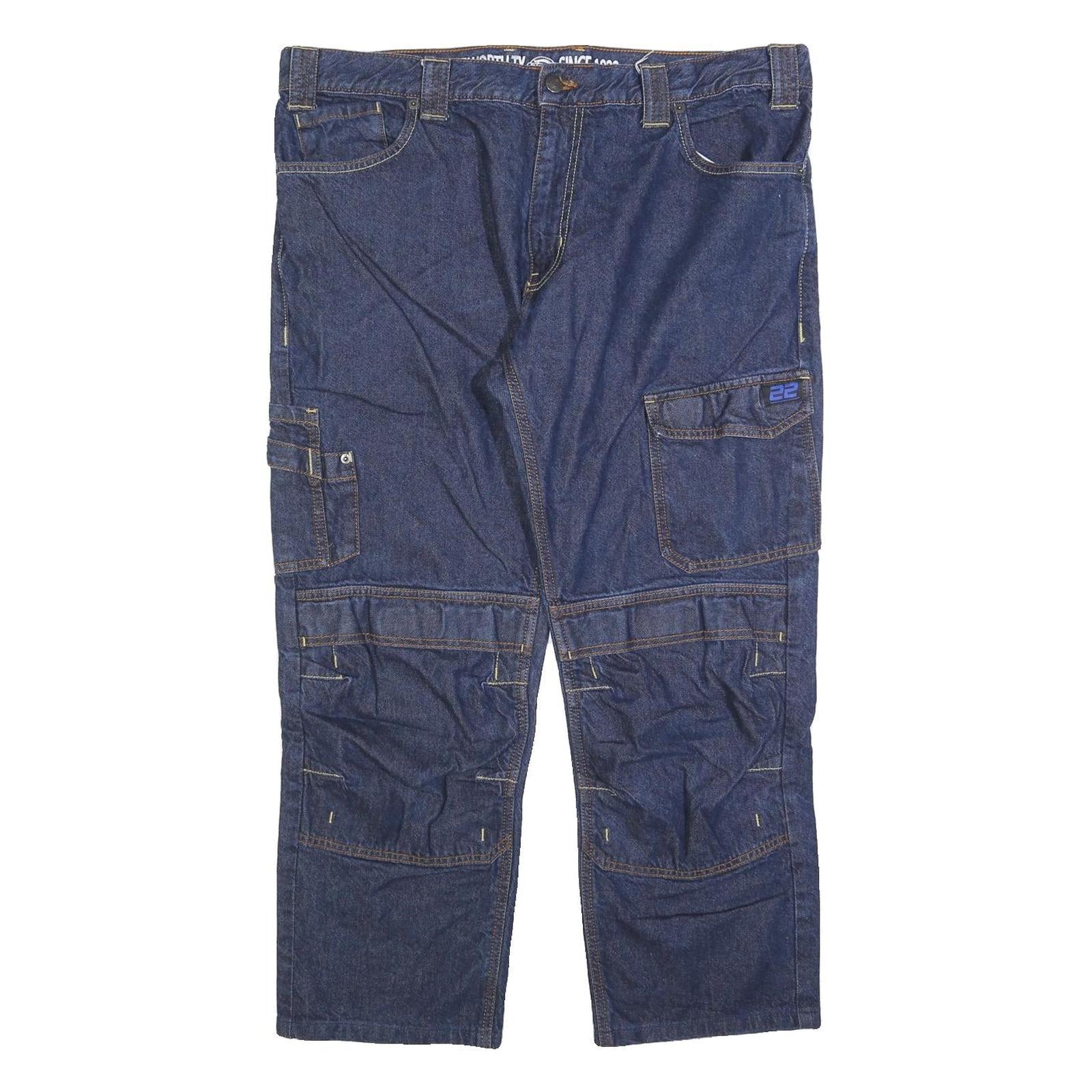 DICKIES Mens Regular Fit Denim Blue Workwear Zip Jeans W40 L28 Cargo Pocket Refurbished - N/A refurbished available on Cerqular
