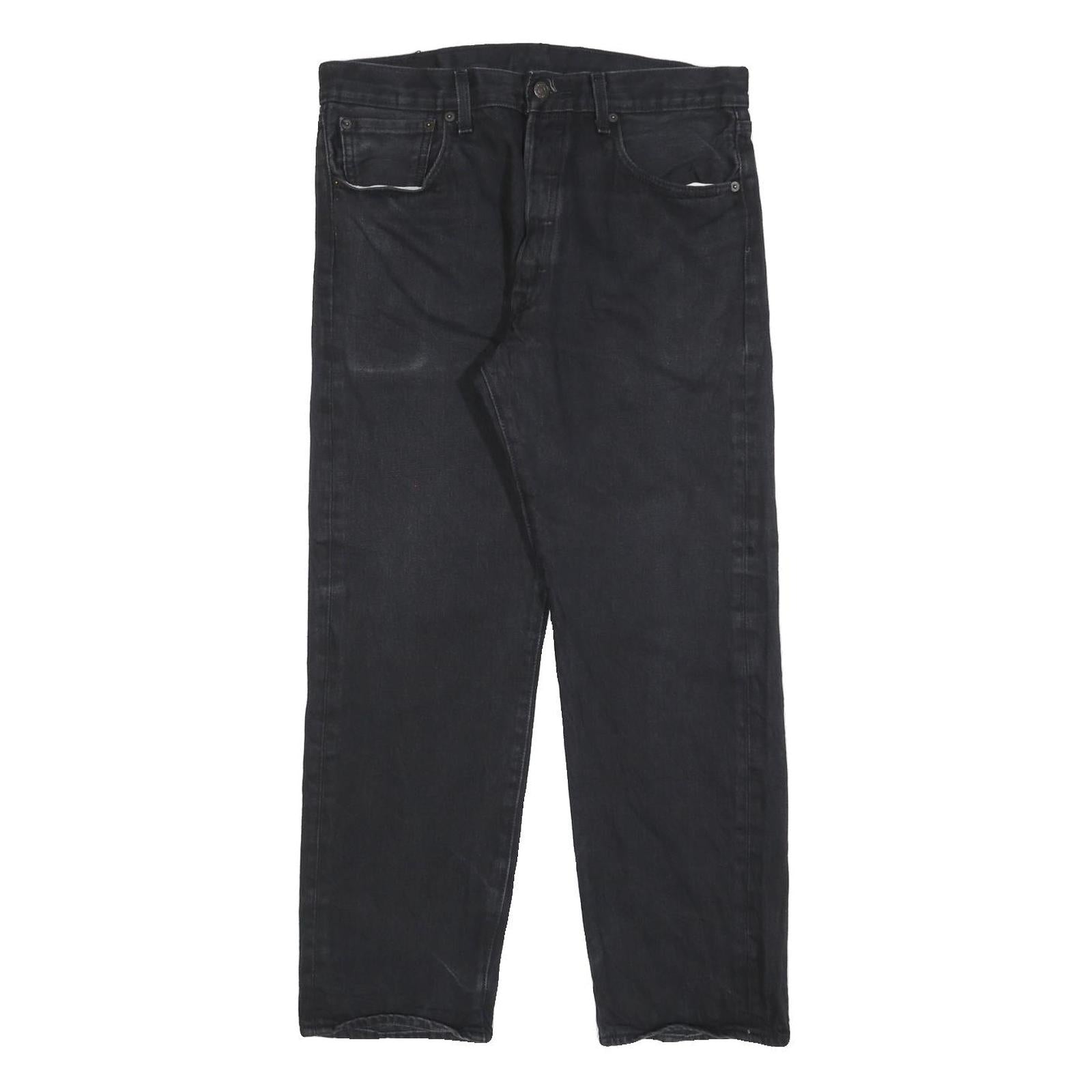 LEVI'S 501 Mens Jeans Black Regular Straight Denim Medium W34 L27 Classic Button Refurbished - N/A refurbished available on Cerqular