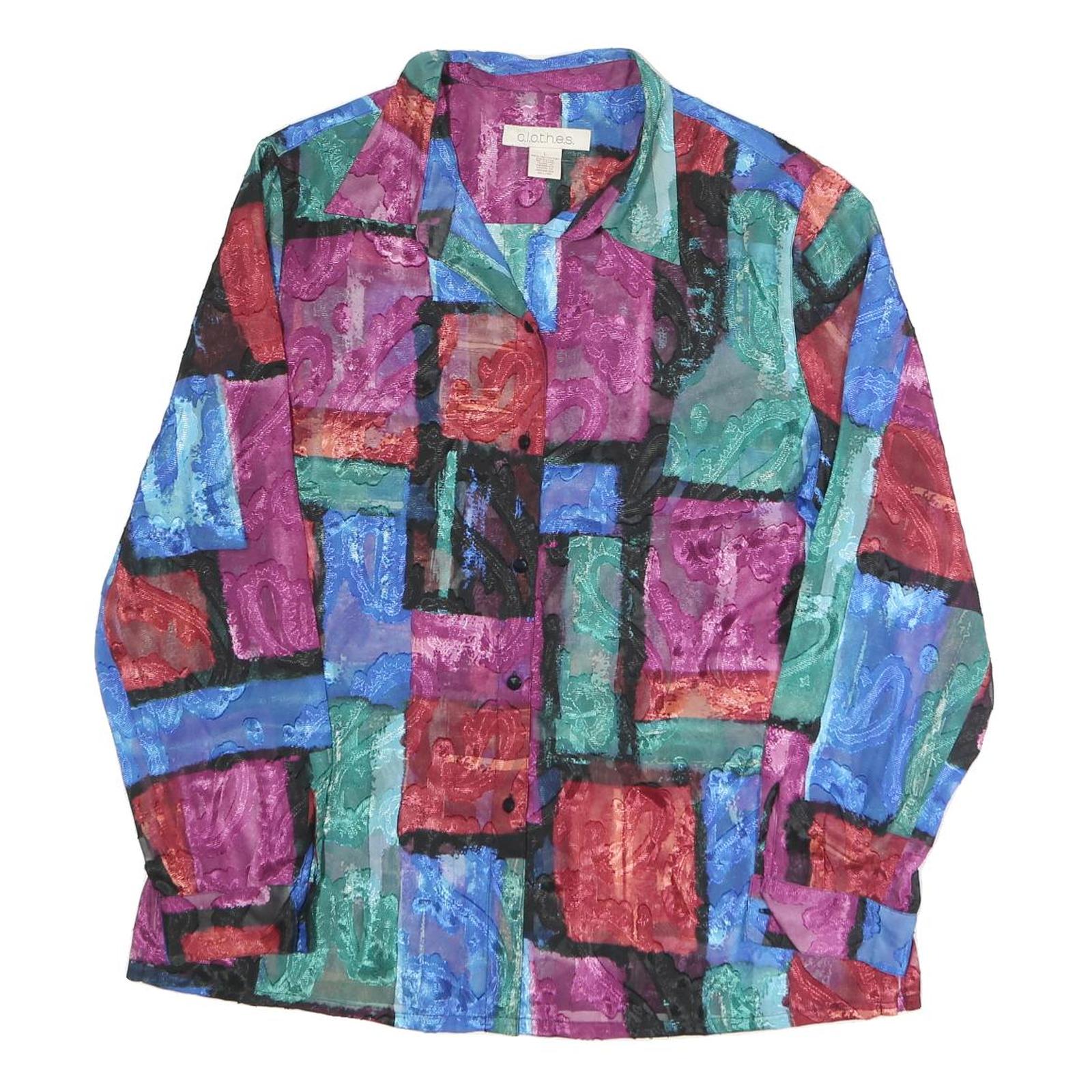 Buy CLOTHES Womens Multicoloured Printed Shirt Long Sleeve Collared L Polyester Refurbished - $18.19 CLOTHES Womens Multicoloured Printed Shirt Long Sleeve Collared L Polyester Refurbished - N/A refurbished available on Cerqular