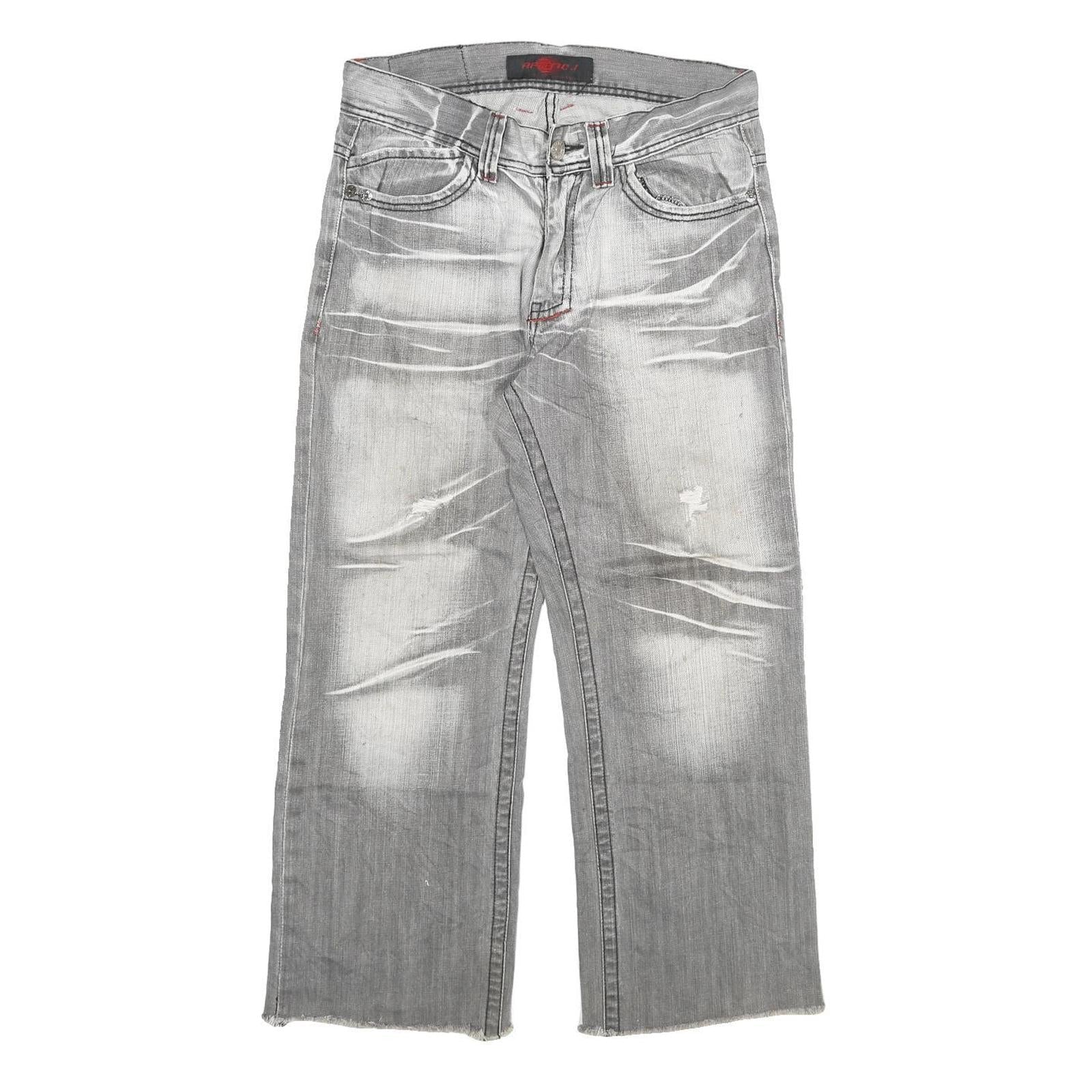 RPM NO 1 Womens Jeans Blue Relaxed Wide-Leg Denim Medium W32 L26 Cropped Button Refurbished - N/A refurbished available on Cerqular