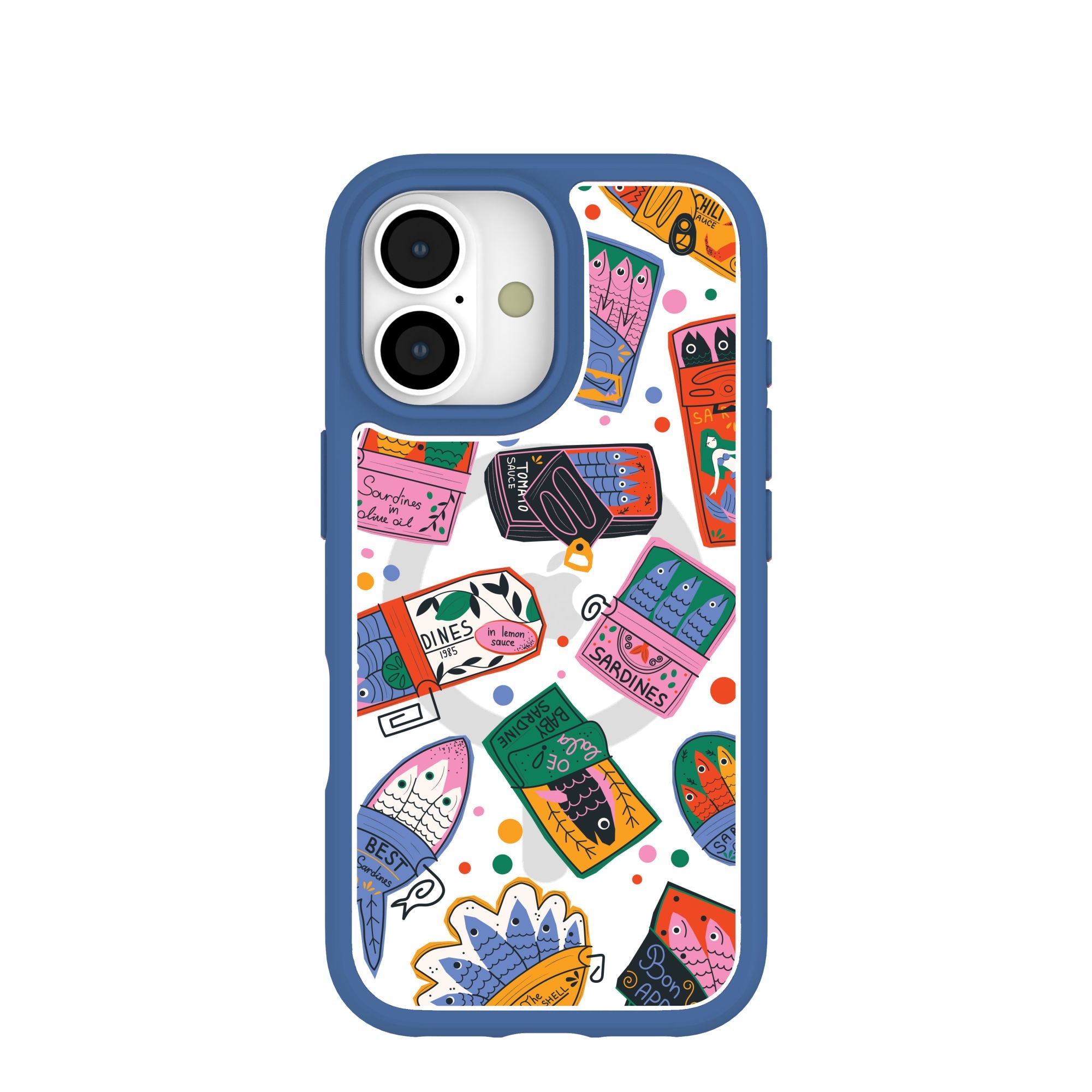 Clear Sardine Cans iPhone 17 Case With True Blue Ridge (MagSafe included) Refurbished - Pela Case refurbished available on Cerqular