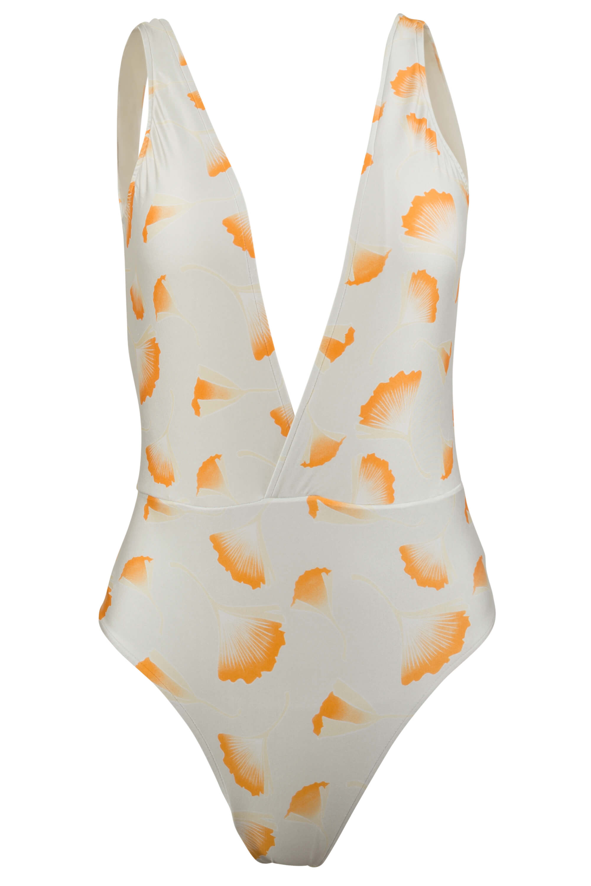 Jacky Deep Plunge One Piece Swimsuit - Ginkgo Ivory | Size: Large Refurbished - Sauipe Swim refurbished available on Cerqular