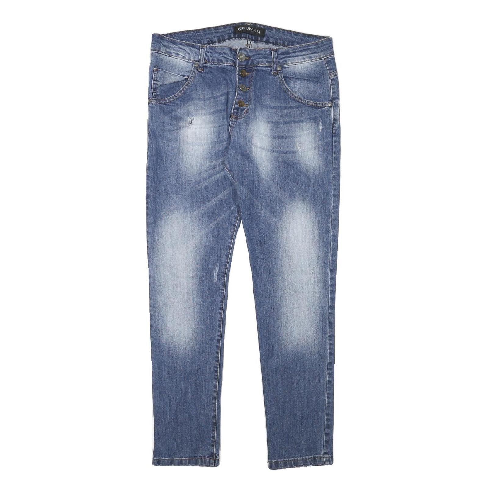 COCONUDA Womens Jeans Blue Slim Skinny Denim Medium W32 L29 Button Closure Refurbished - N/A refurbished available on Cerqular