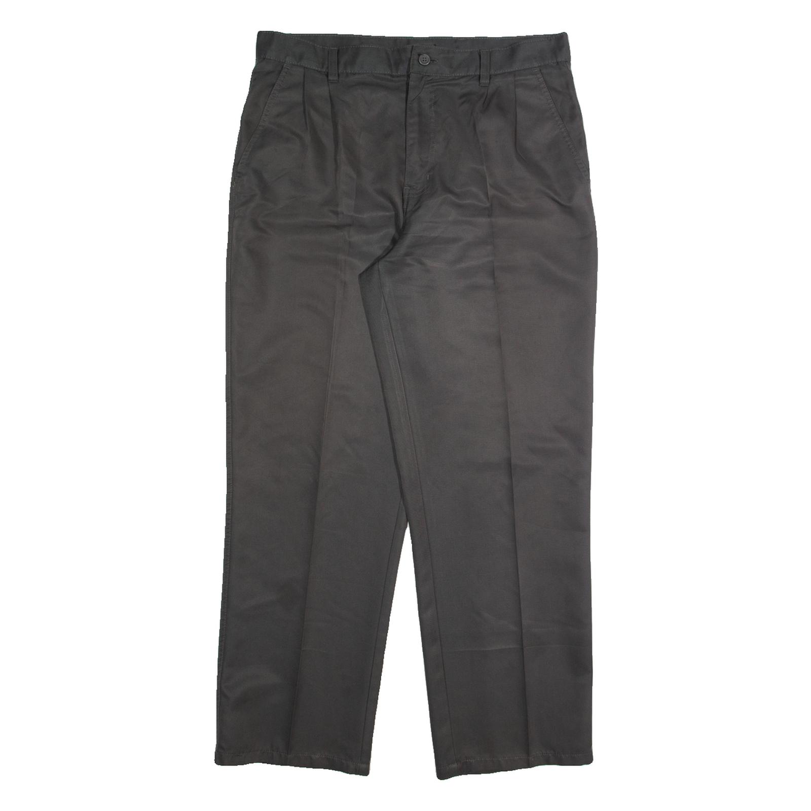 DUNLOP Chino Mens Trousers Grey Regular Straight W34 L29 Refurbished - N/A refurbished available on Cerqular