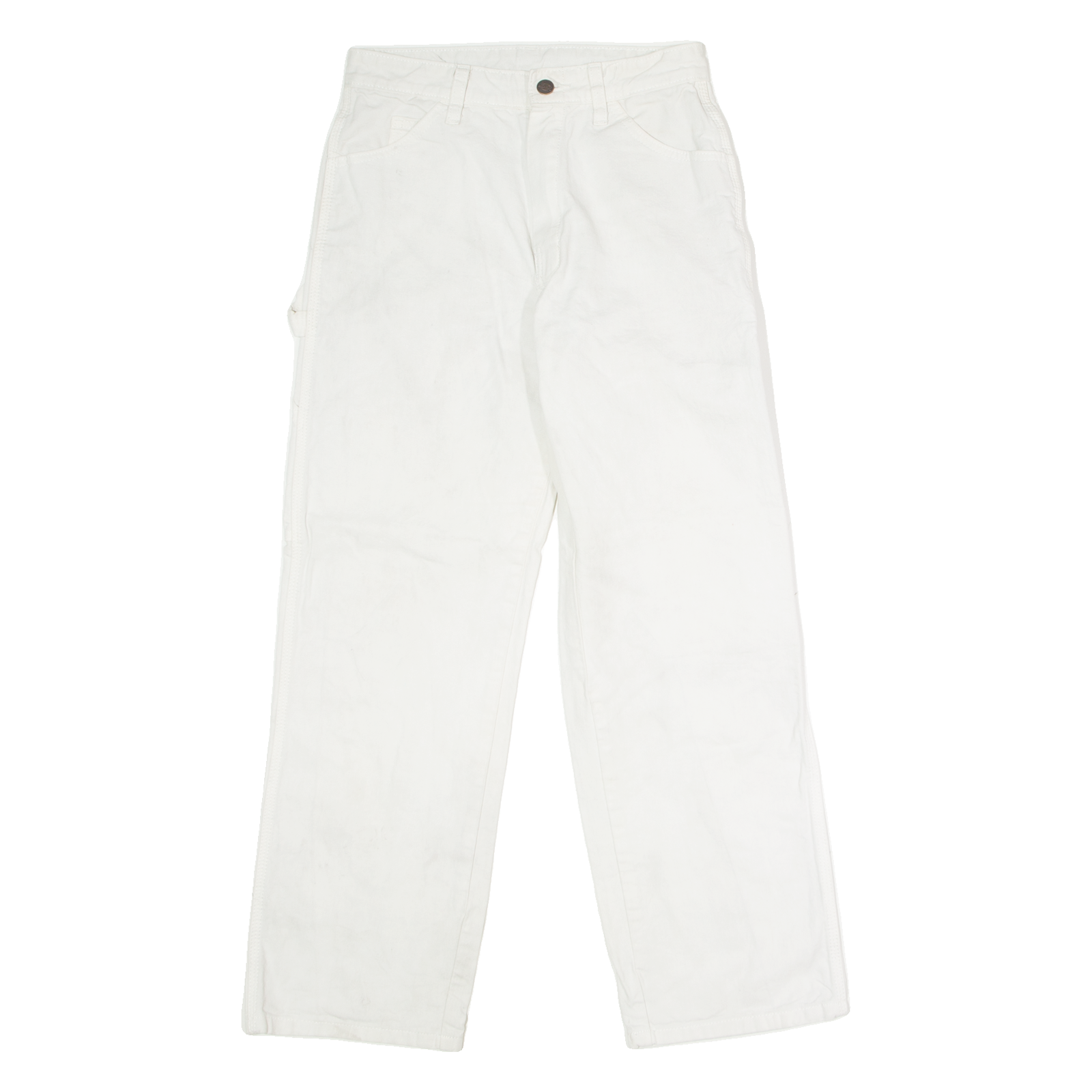 DICKIES Workwear Carpenter Mens Twill Trousers White Regular Straight W28 L30 Refurbished - N/A refurbished available on Cerqular