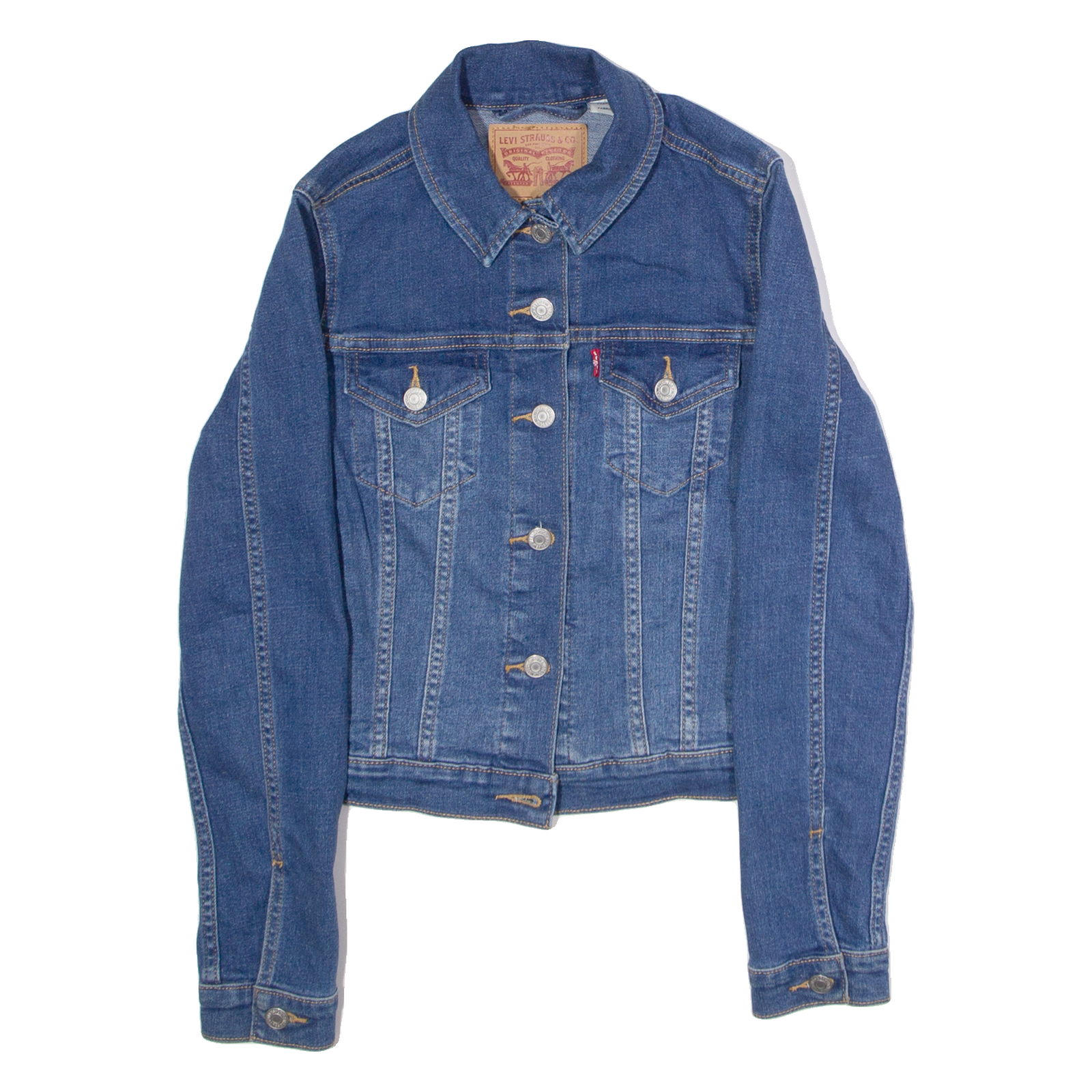 LEVI'S Womens Denim Jacket Blue XS Refurbished - N/A refurbished available on Cerqular
