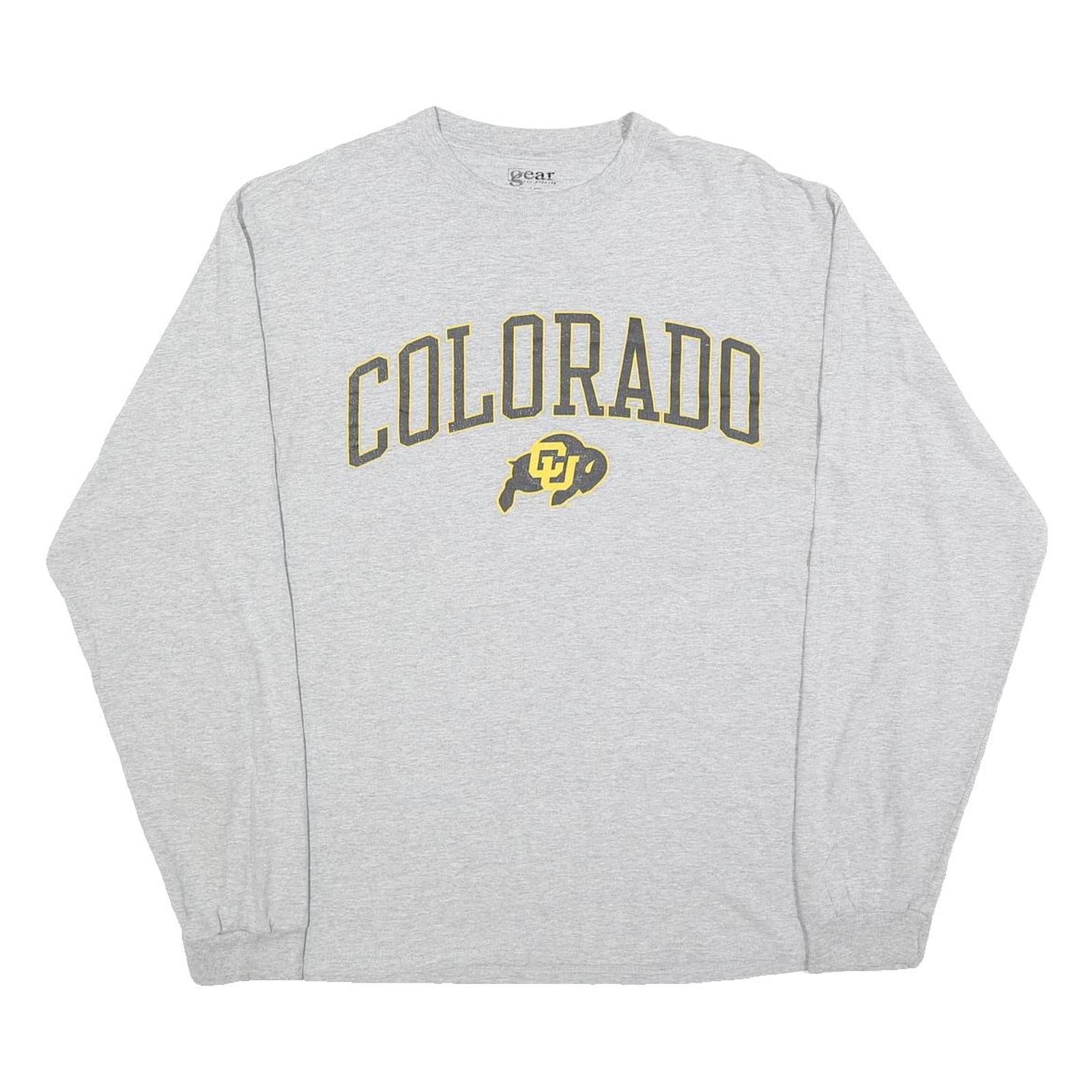 GEAR FOR SPORTS Mens Grey Colorado Long Sleeve Crew Neck Cotton Blend L Casual Refurbished - N/A refurbished available on Cerqular