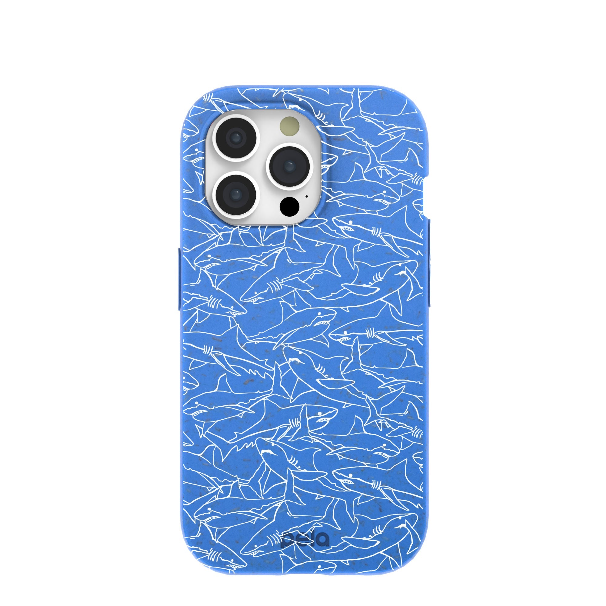 Buy Electric Blue Shark Frenzy iPhone 15 Pro Case Refurbished - $65.00 Electric Blue Shark Frenzy iPhone 15 Pro Case Refurbished - Pela Case refurbished available on Cerqular
