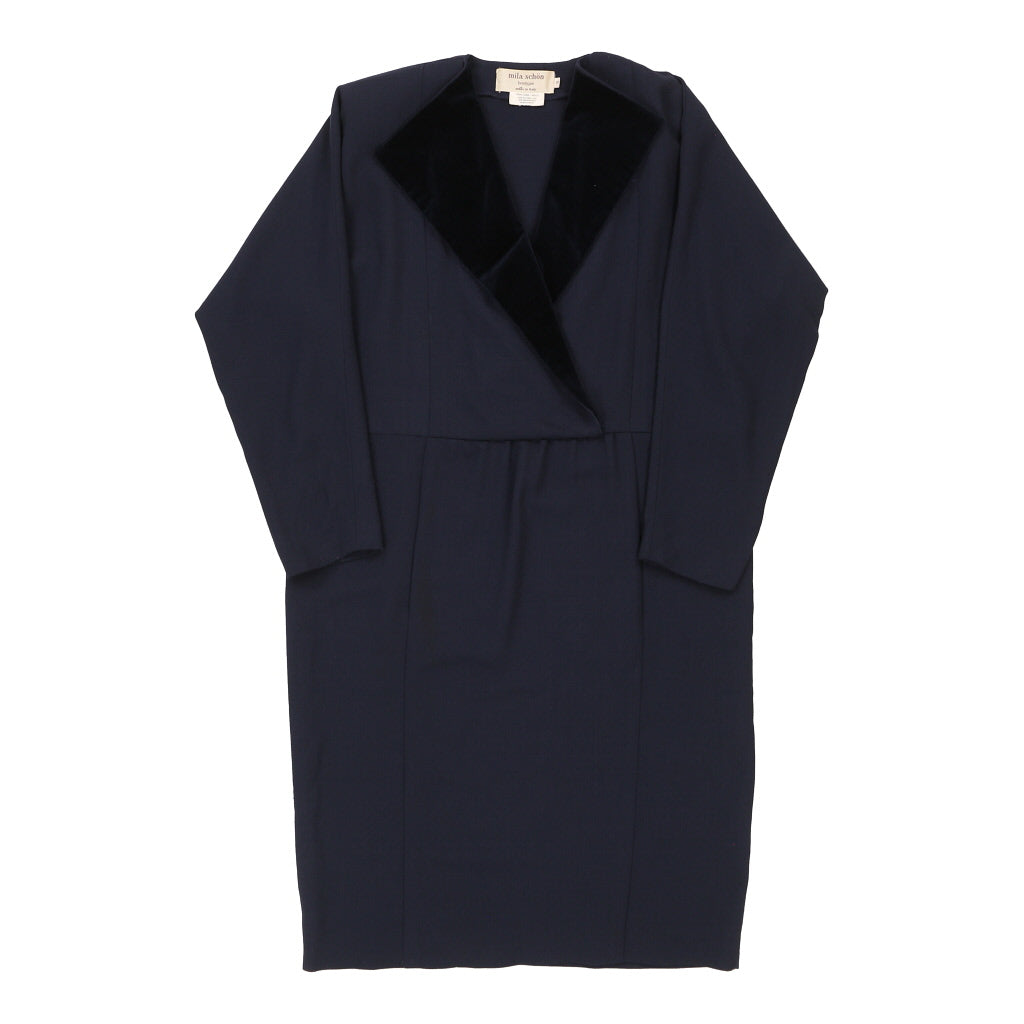 Mila Schon Dress - Medium Navy Wool Refurbished - Thrifted (note: this is a term often used to describe second- refurbished available on Cerqular