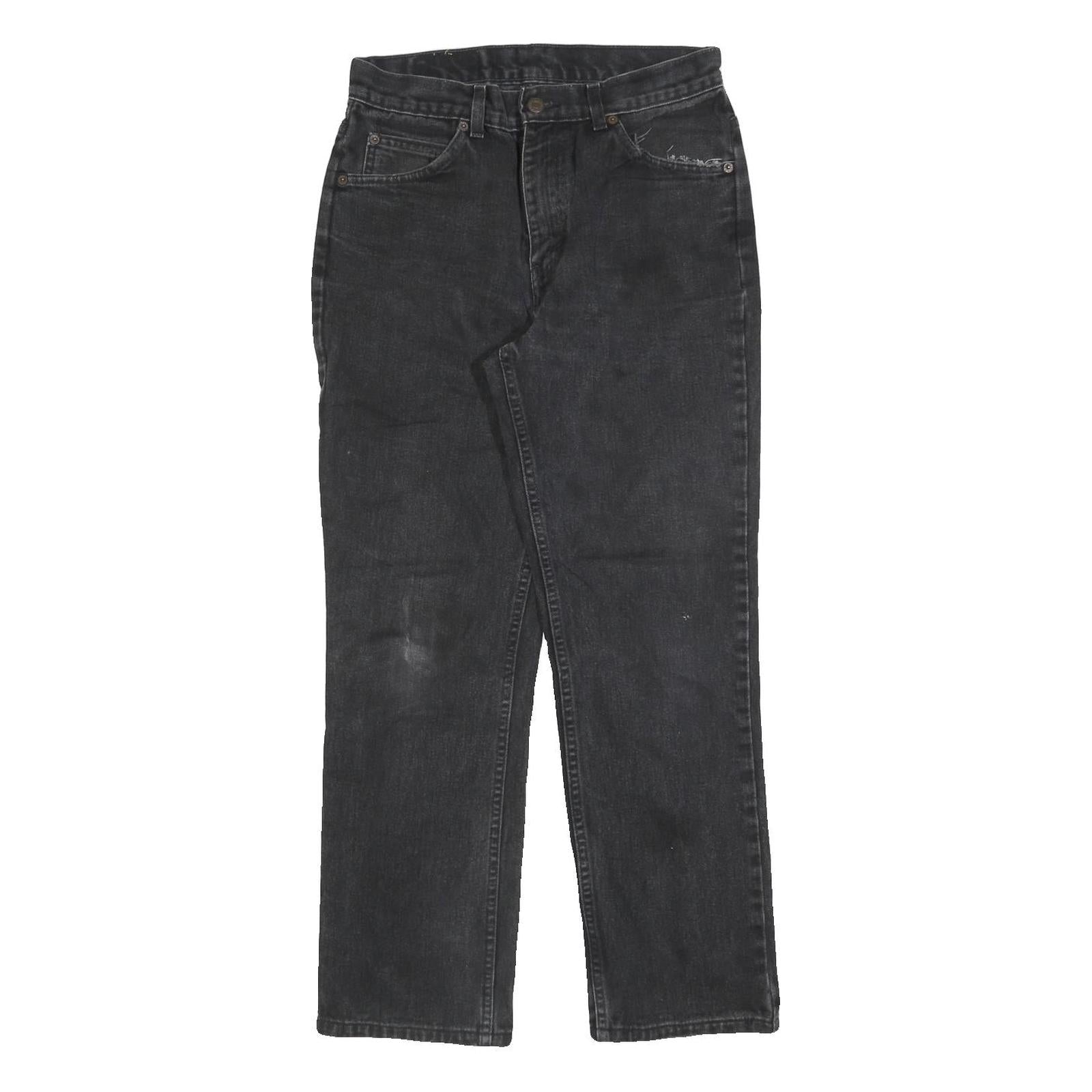 LEVI'S Womens Jeans Black Regular Straight Denim Medium W28 L28 Classic Zip Refurbished - N/A refurbished available on Cerqular