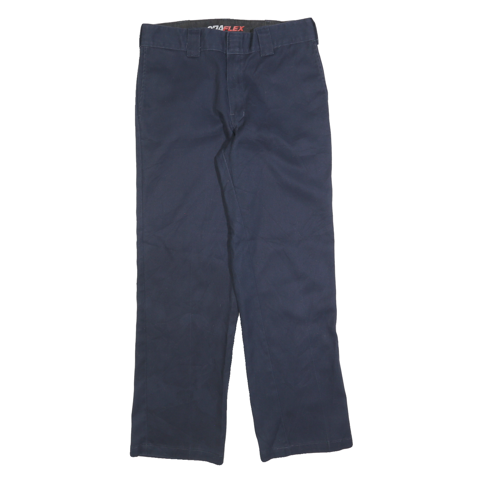 DICKIES Mens Cotton Blend Navy Regular Straight Trousers W31 L30 Workwear Refurbished - N/A refurbished available on Cerqular