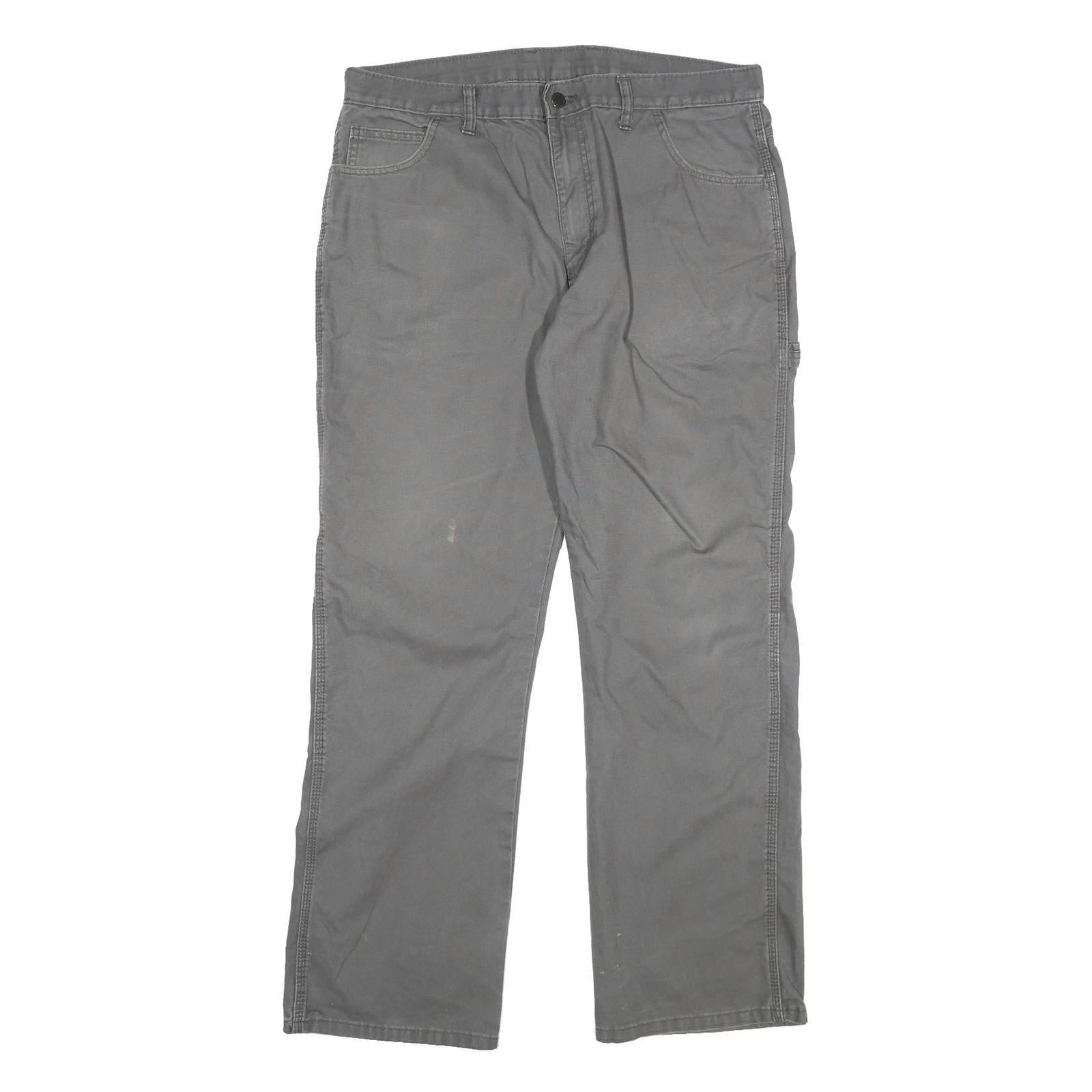 DICKIES Mens Grey Regular Fit Straight Cotton Blend Jeans W36 L32 Zip Pocket Refurbished - N/A refurbished available on Cerqular