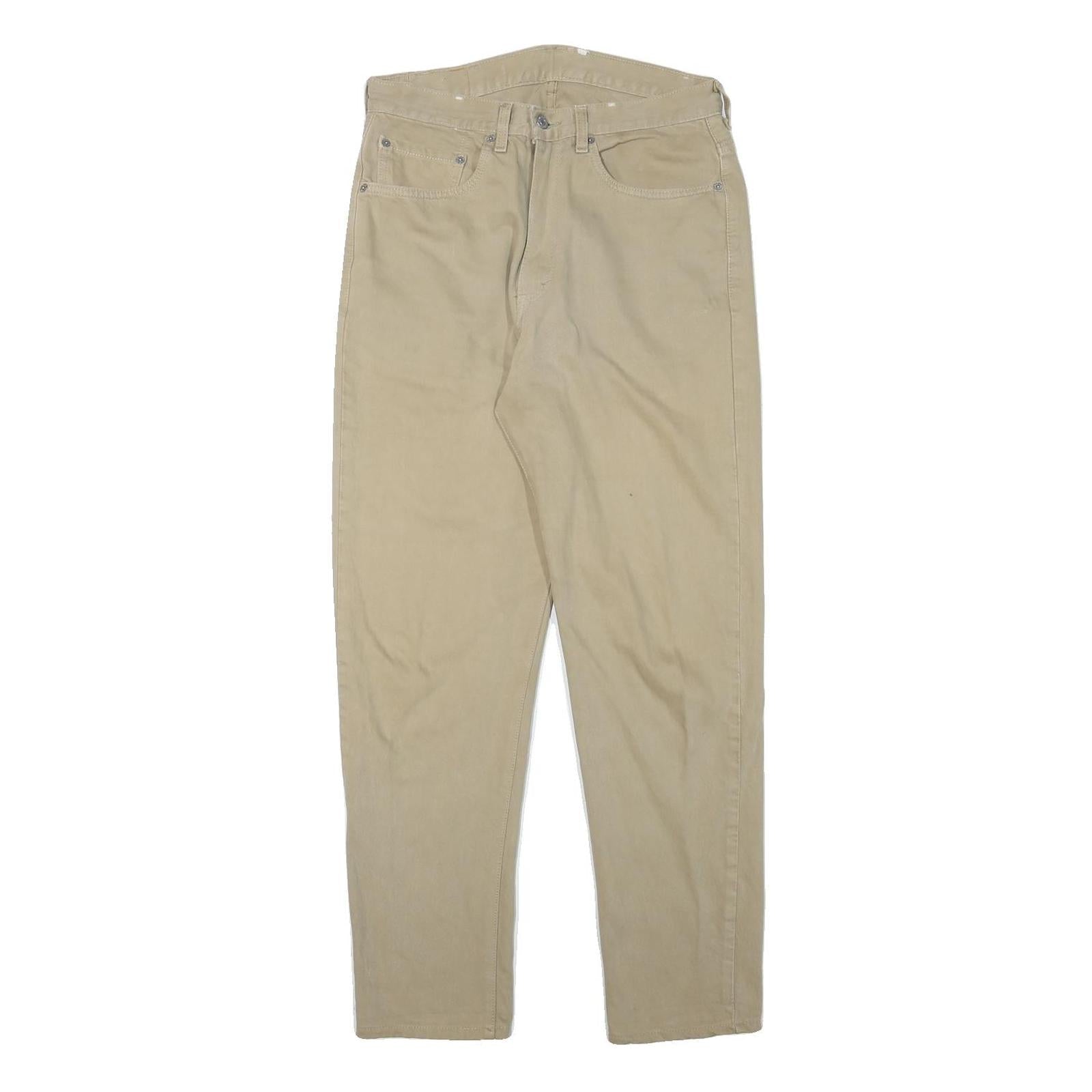 LEVI'S Mens Jeans Beige Relaxed Straight Denim W30 L29 Classic Cotton Blend Zip Refurbished - N/A refurbished available on Cerqular