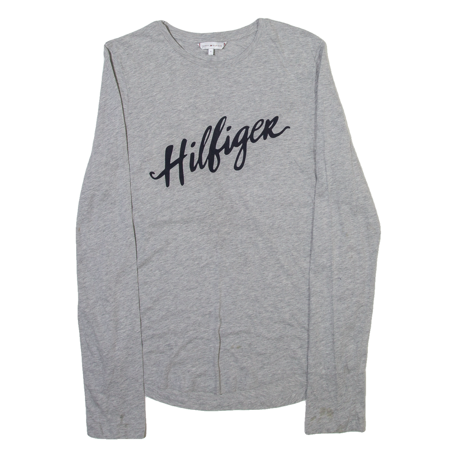 TOMMY HILFIGER Mens T-Shirt Grey Long Sleeve S Refurbished - N/A refurbished available on Cerqular