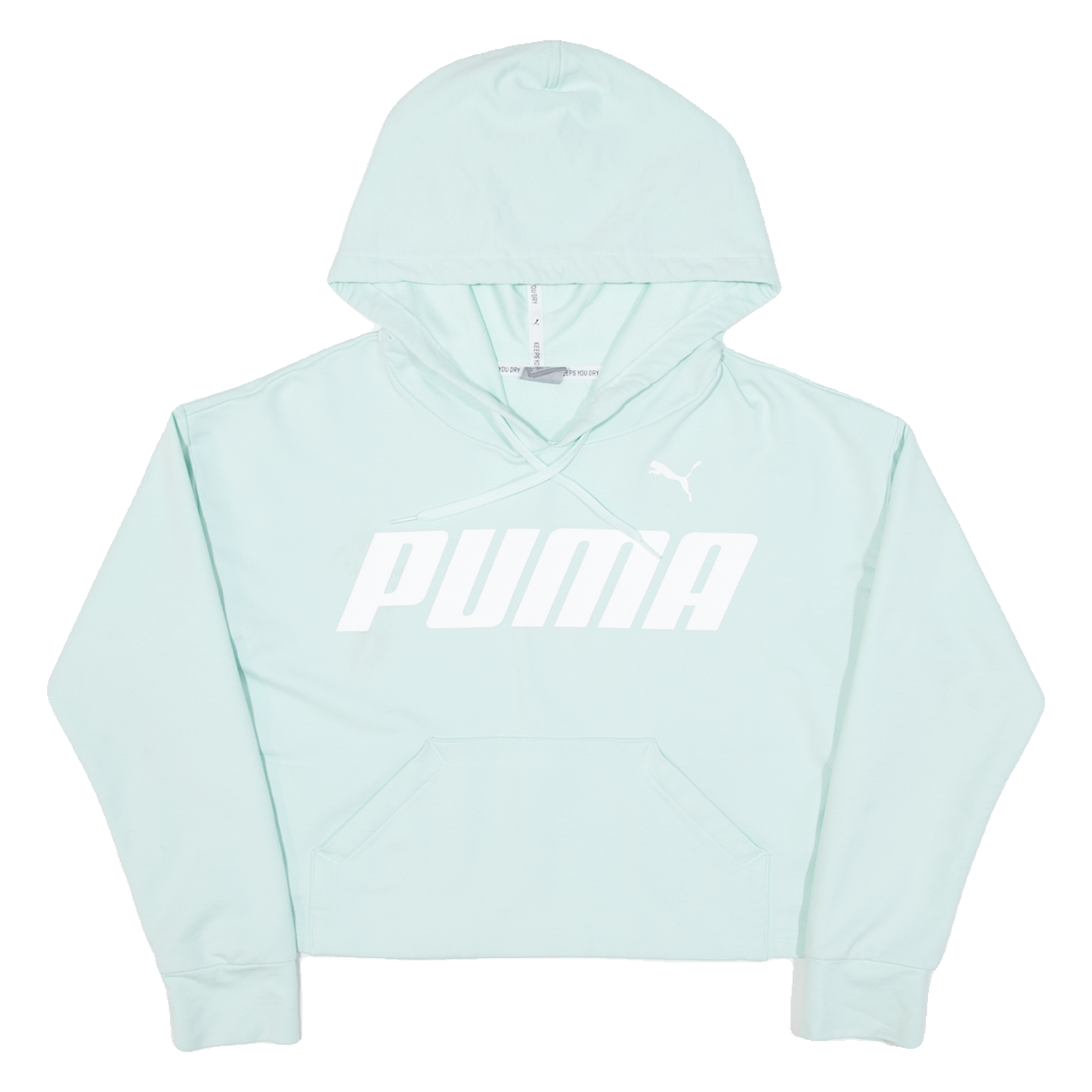 PUMA Cropped Womens Blue Hoodie XS Refurbished - N/A refurbished available on Cerqular