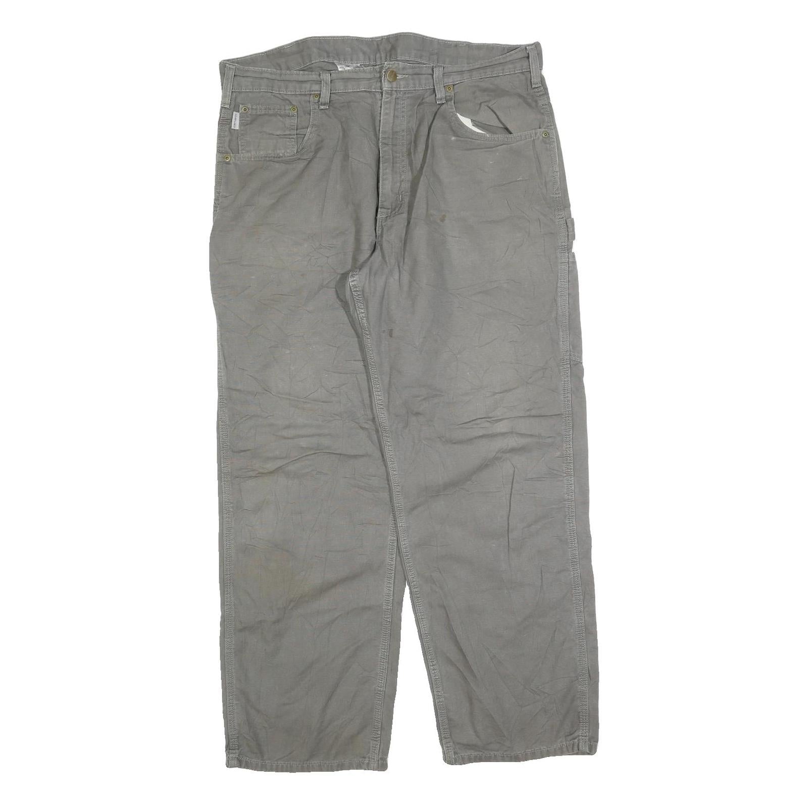 Buy CARHARTT Mens Cotton Blend Grey Regular Straight Trousers W38 L32 Workwear Refurbished - $49.39 CARHARTT Mens Cotton Blend Grey Regular Straight Trousers W38 L32 Workwear Refurbished - N/A refurbished available on Cerqular