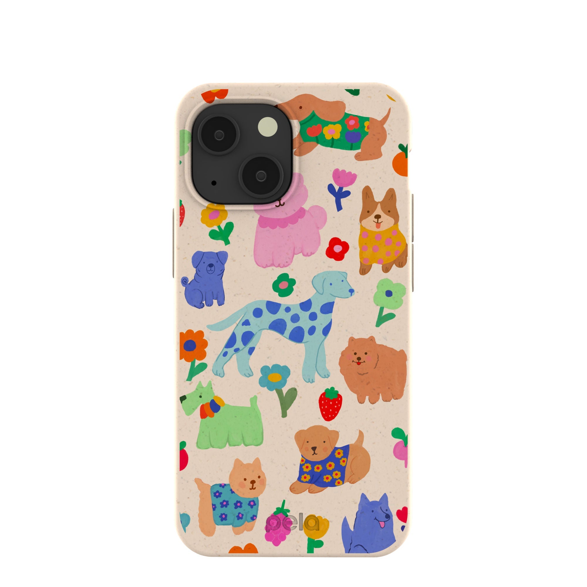 Seashell Pup Bloom iPhone 13 Mini Case Refurbished - Pela Case refurbished available on Cerqular