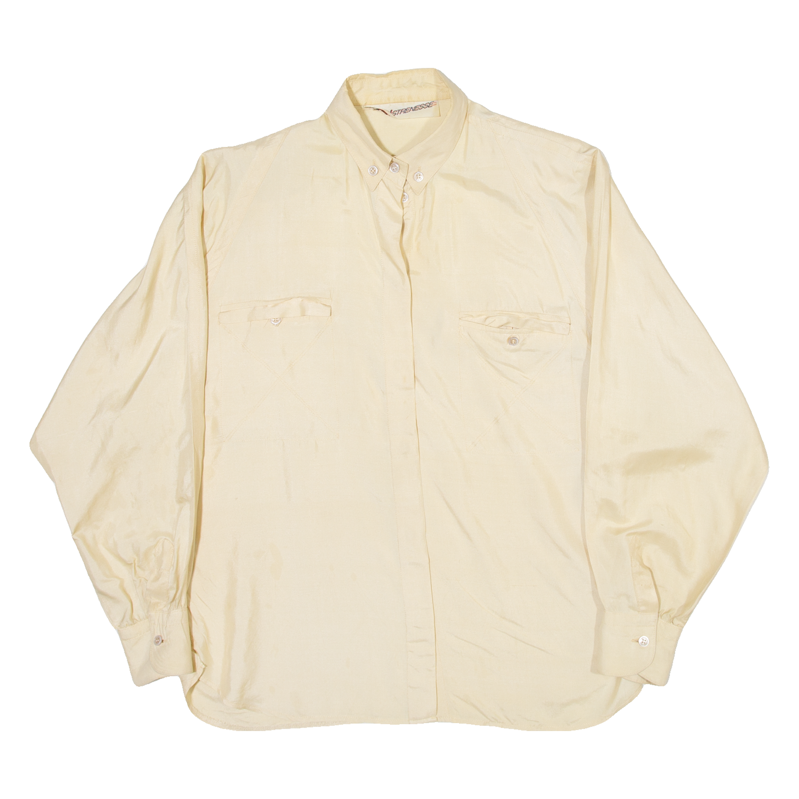 STRENESSE Womens Plain Shirt Beige Long Sleeve M Refurbished - N/A refurbished available on Cerqular