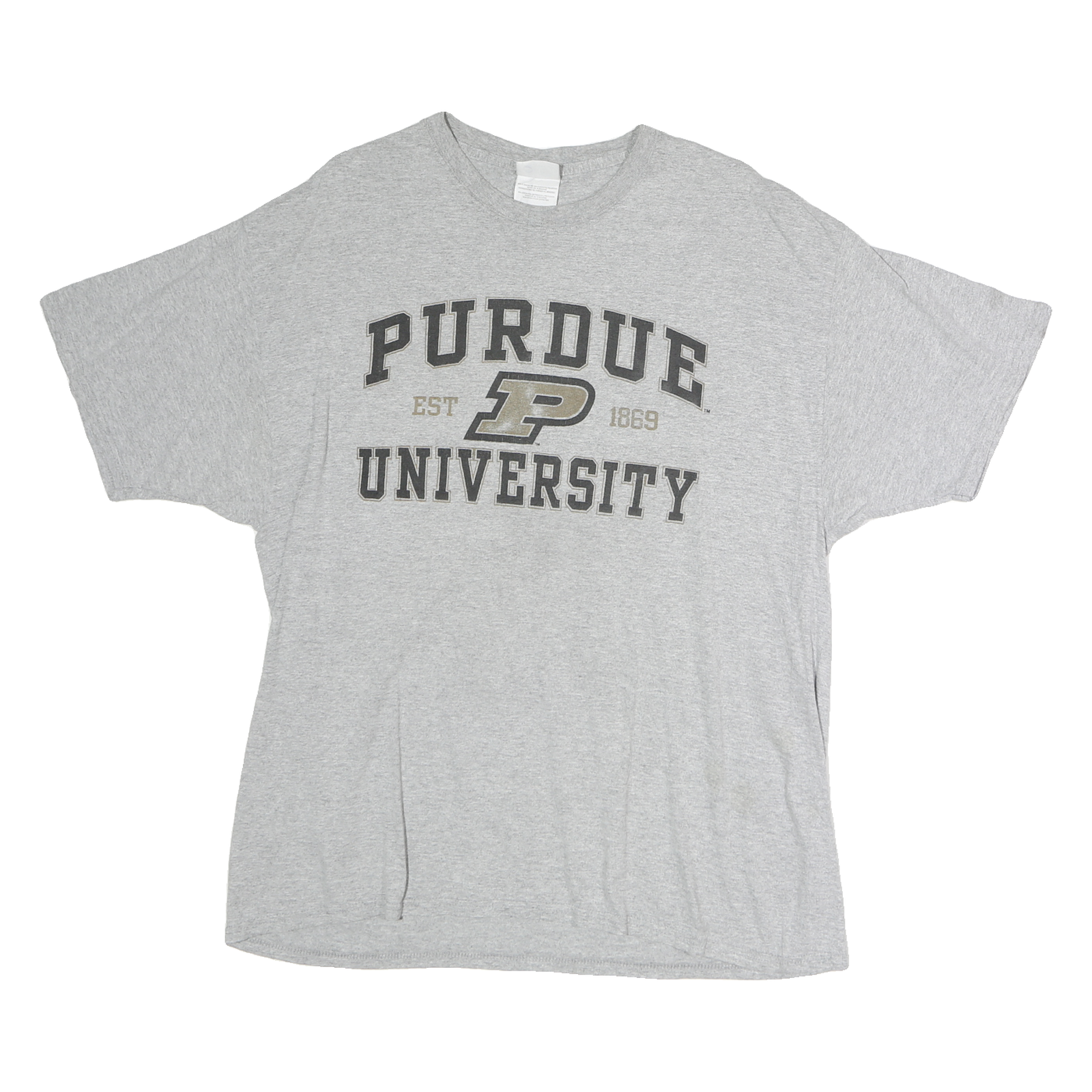 PORT & COMPANY Mens Grey Purdue University Graphic T-Shirt M Short Sleeve Crew Refurbished - N/A refurbished available on Cerqular