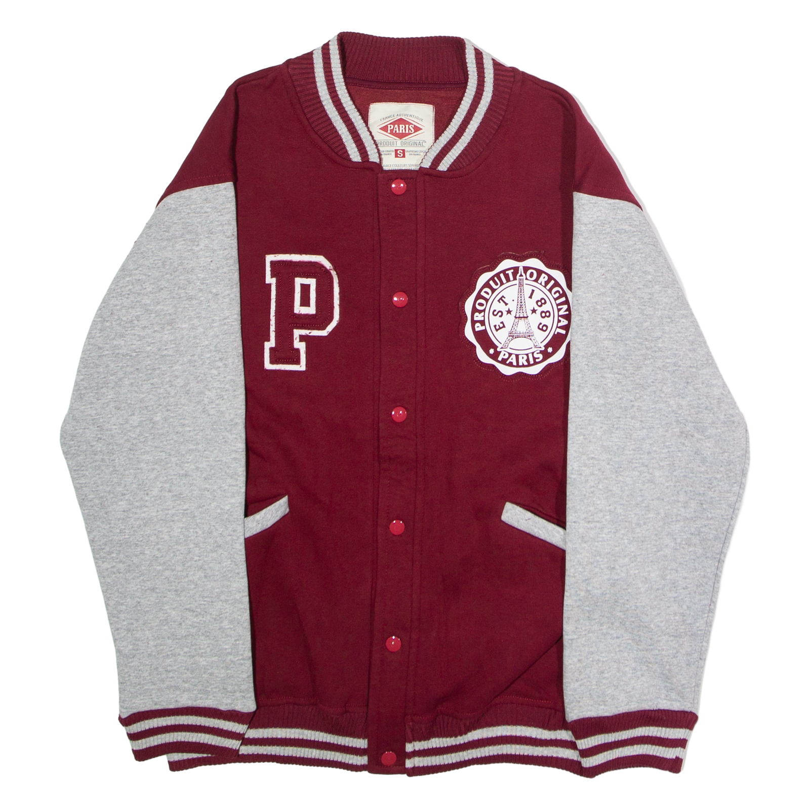 Buy PARIS Mens Varsity Jacket Maroon Jersey Colourblock S Refurbished - $36.39 PARIS Mens Varsity Jacket Maroon Jersey Colourblock S Refurbished - N/A refurbished available on Cerqular