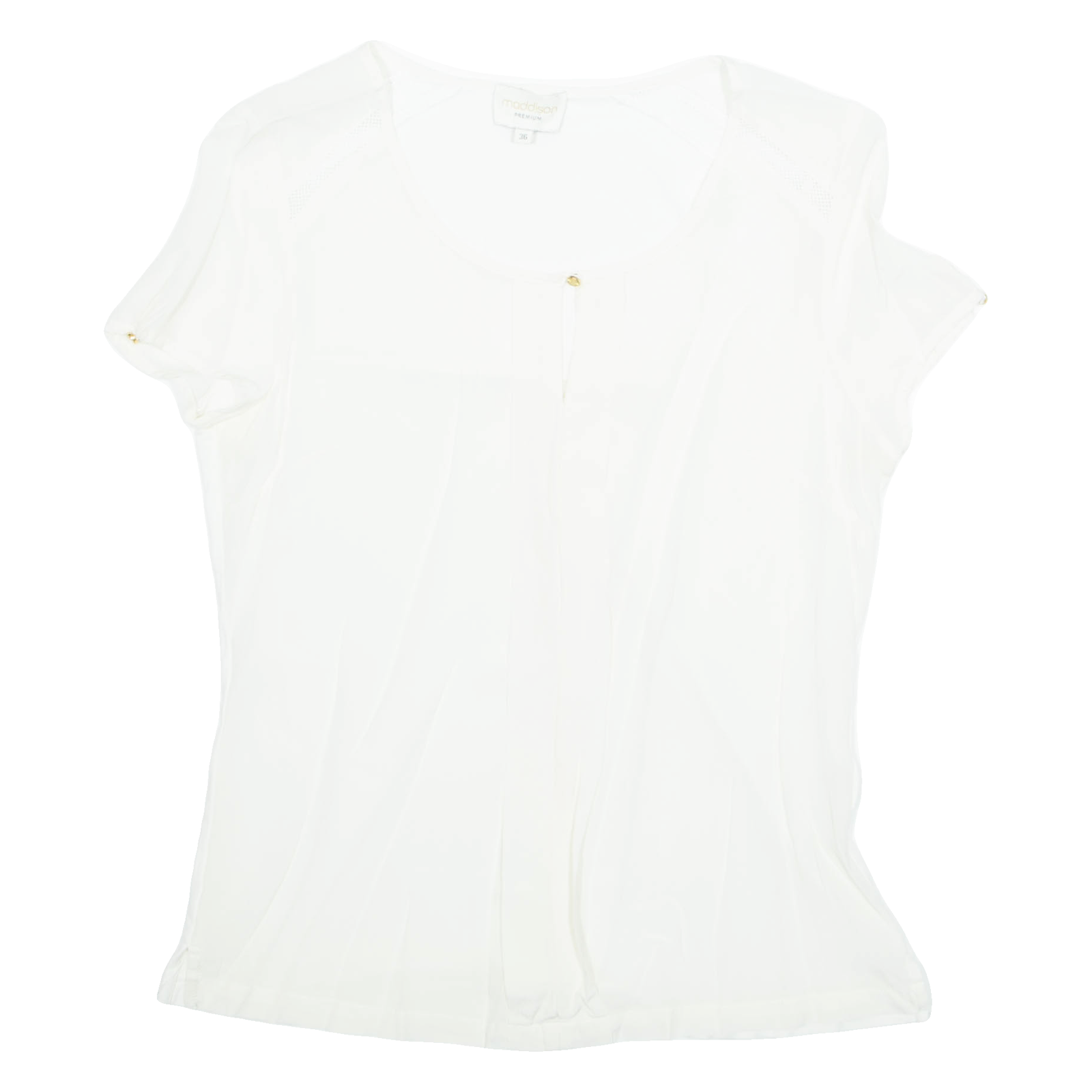 MADISON Womens Blouse White Silk M Refurbished - N/A refurbished available on Cerqular