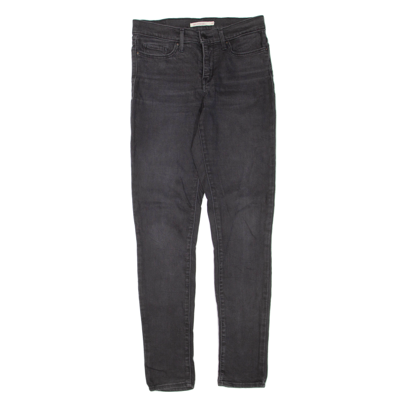 LEVI'S Womens Jeans Grey Regular Skinny W28 L33 Refurbished - N/A refurbished available on Cerqular