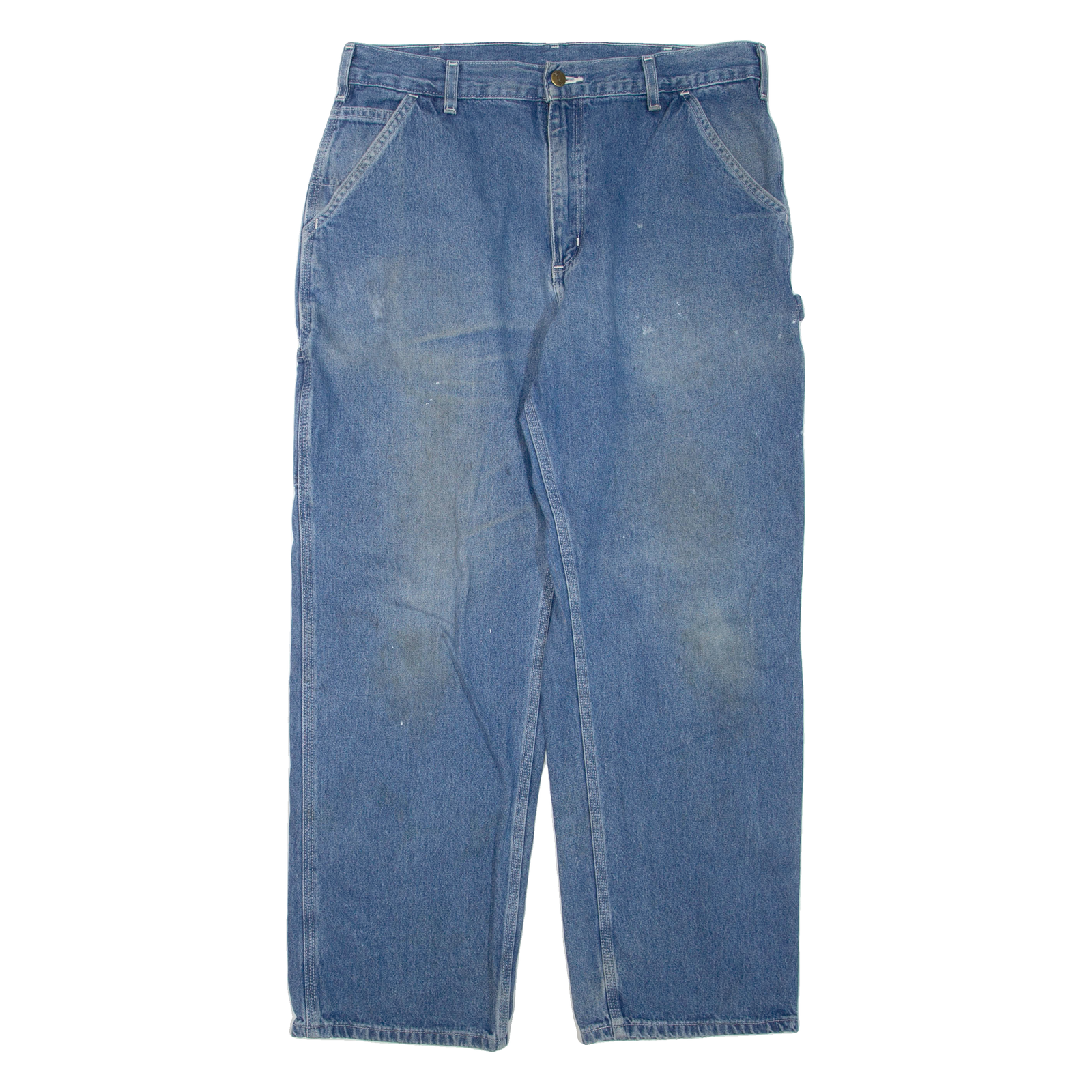 CARHARTT Mens Jeans Blue Regular Straight W36 L30 Refurbished - N/A refurbished available on Cerqular