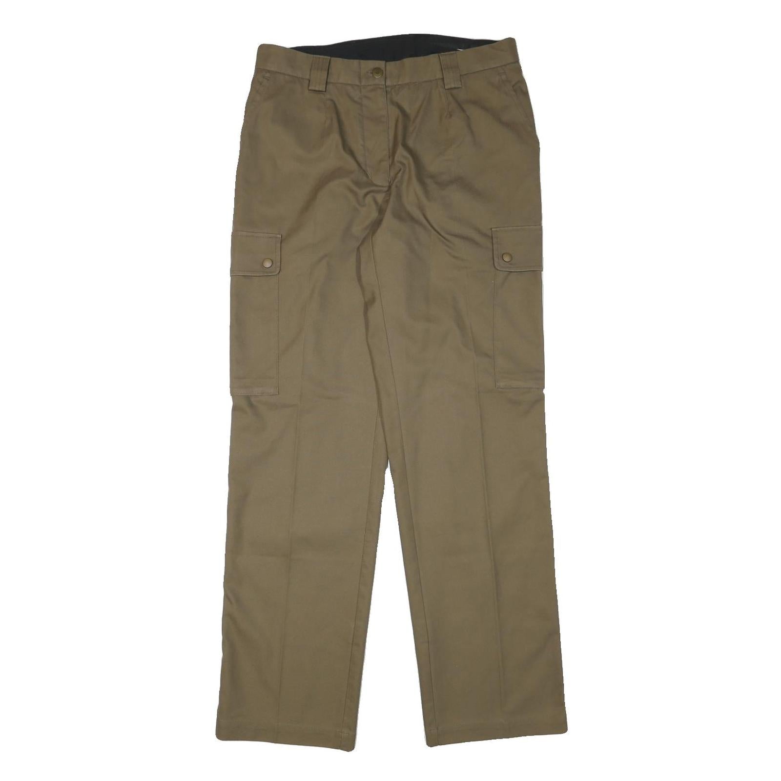 IN LINE COLLECTION Womens Regular Beige Cargo Trousers W31 L31 Polyester Blend Refurbished - N/A refurbished available on Cerqular