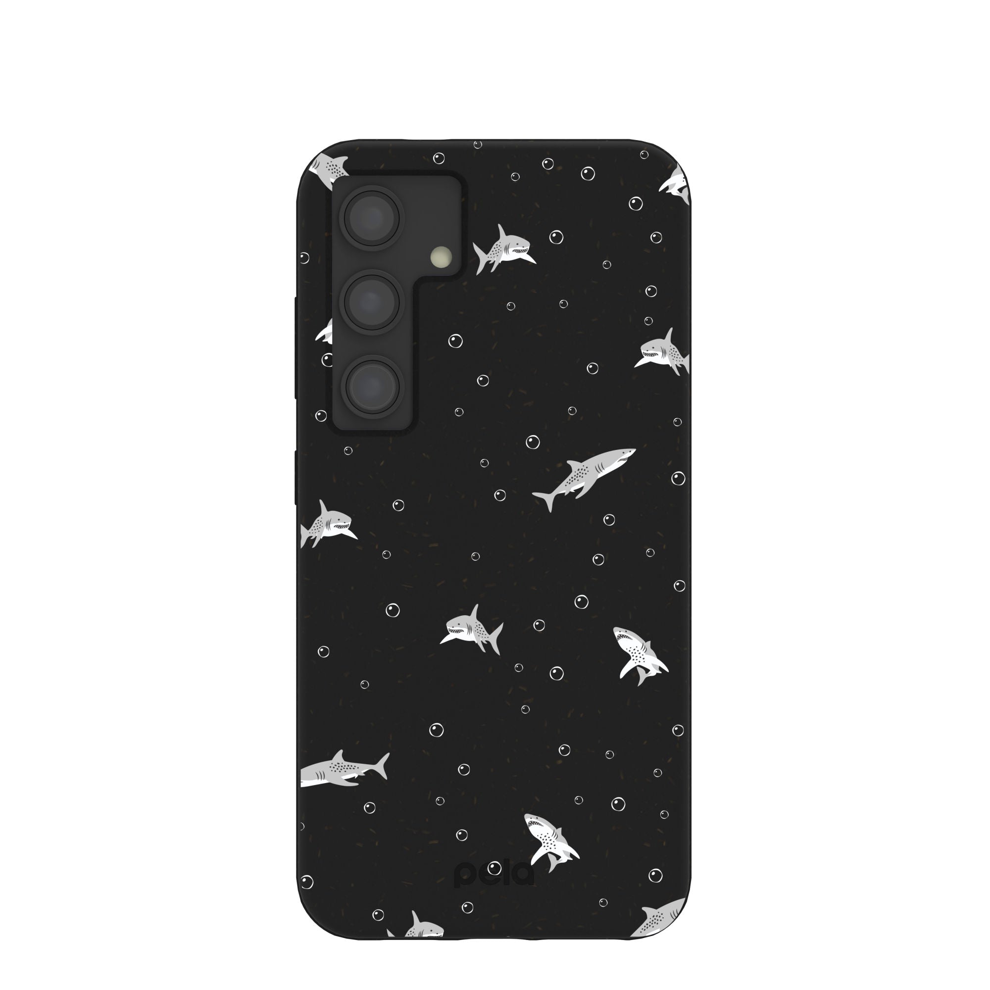 Black Lil Sharks Samsung Galaxy S24 Case Refurbished - Pela Case refurbished available on Cerqular