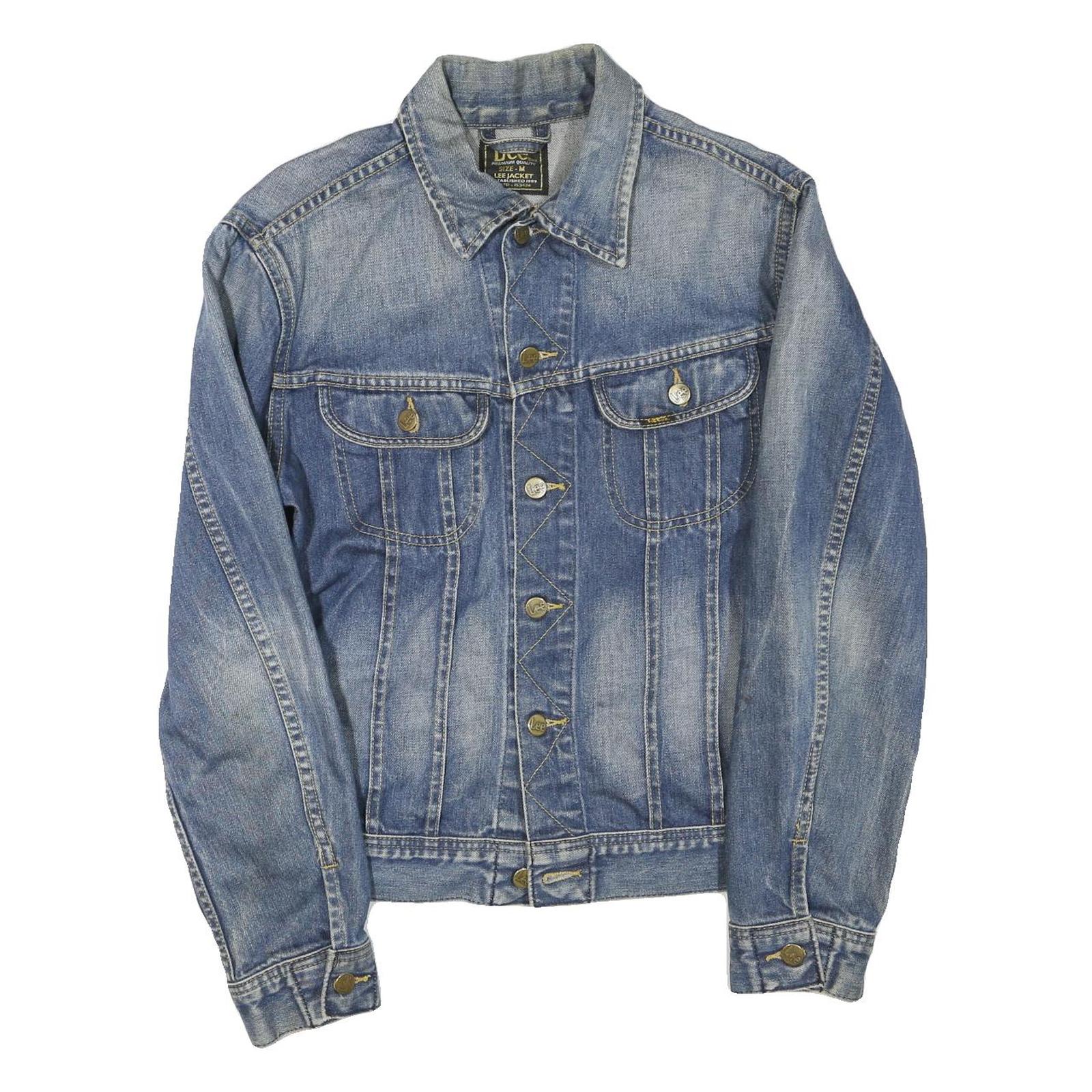LEE Mens Blue Denim Jacket M Cotton Blend Button Closure Classic Fit Casual Refurbished - N/A refurbished available on Cerqular